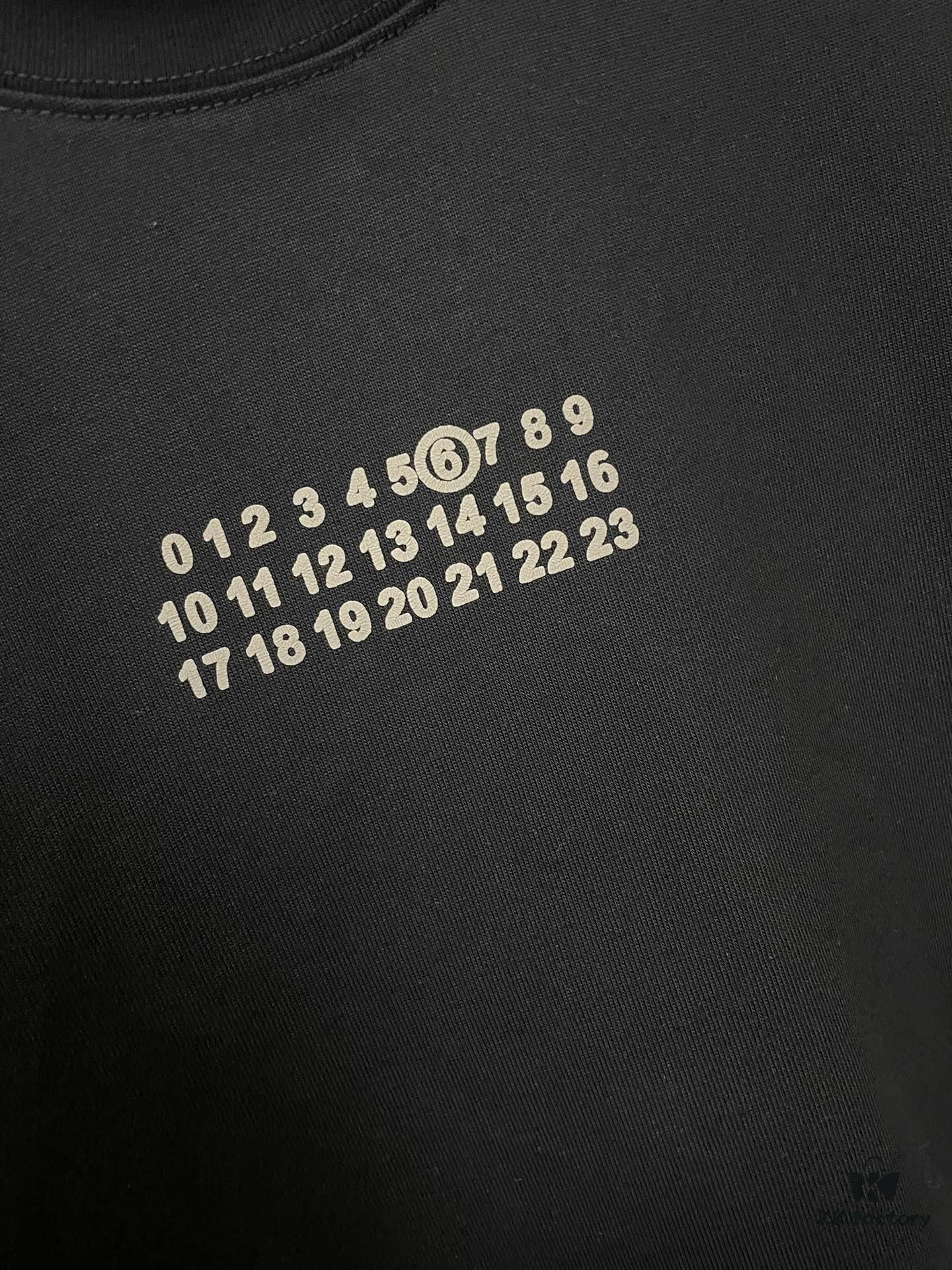 MM6 Maison Margiela 24SS Heavyweight 380g Short Sleeve T-Shirt with Classic Number Logo Puff Print