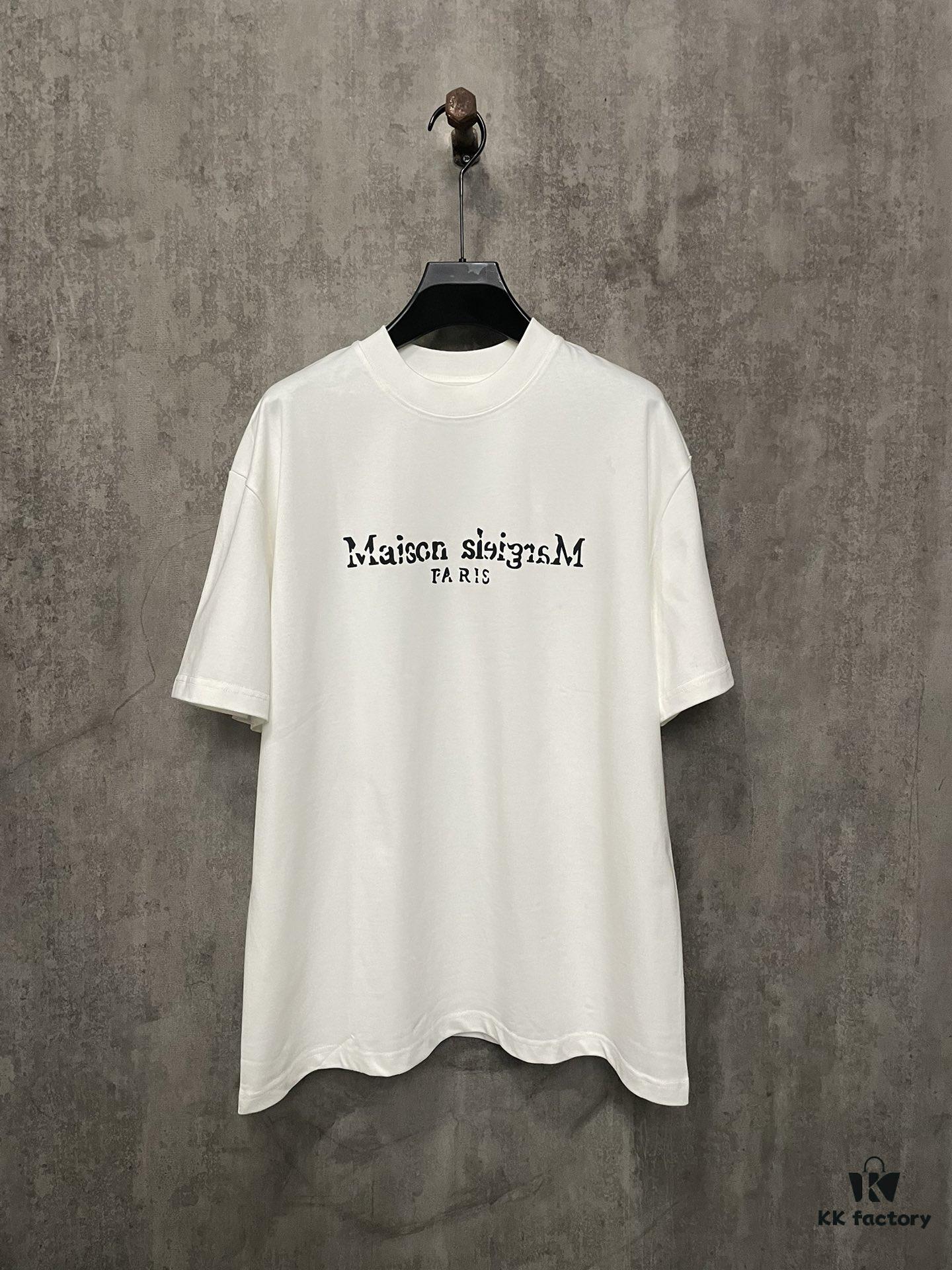 MM6 Maison Margiela 24SS Distressed Letter Puff Print Heavyweight Cotton T-Shirt