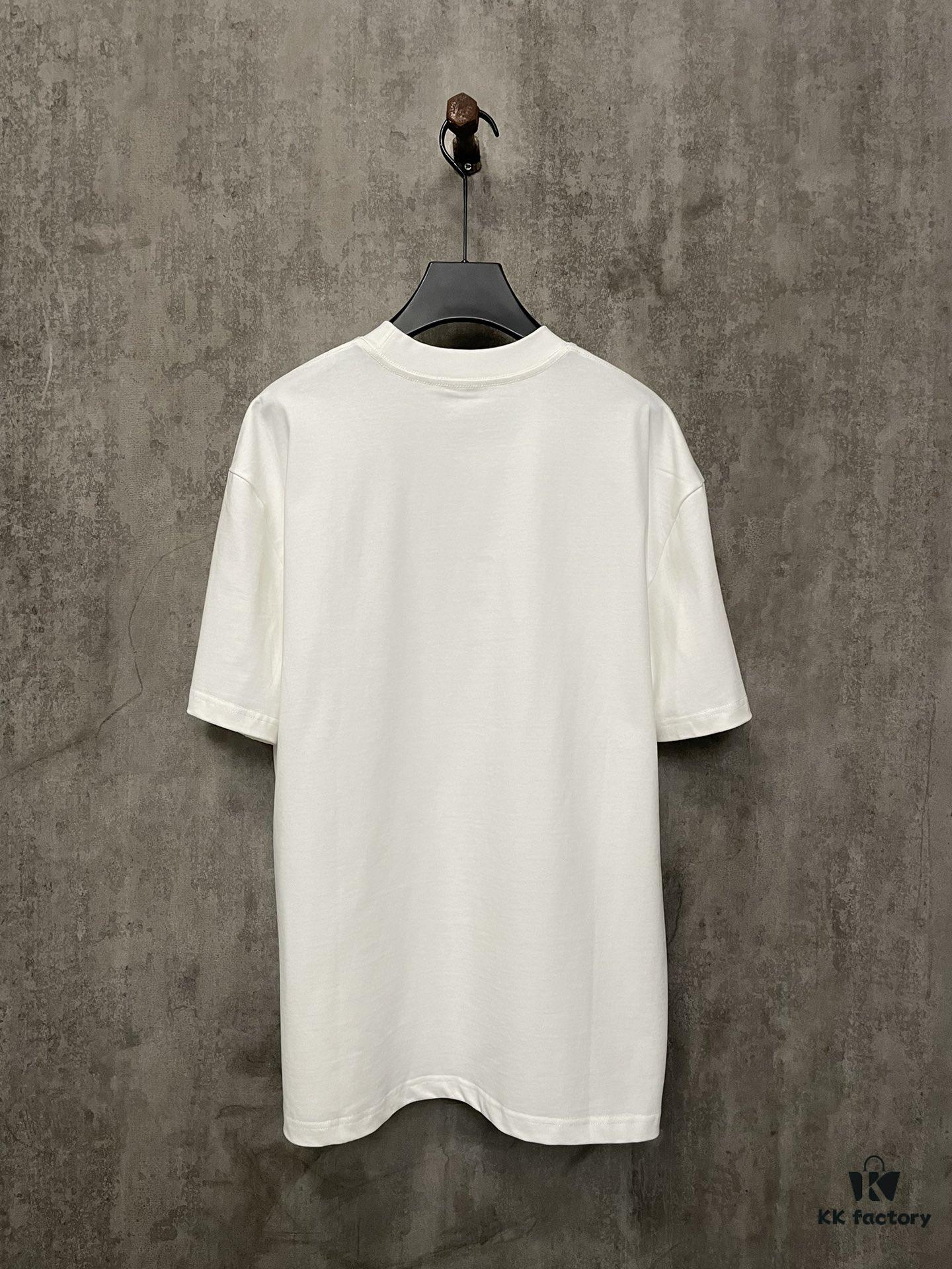 MM6 Maison Margiela 24SS Distressed Letter Puff Print Heavyweight Cotton T-Shirt