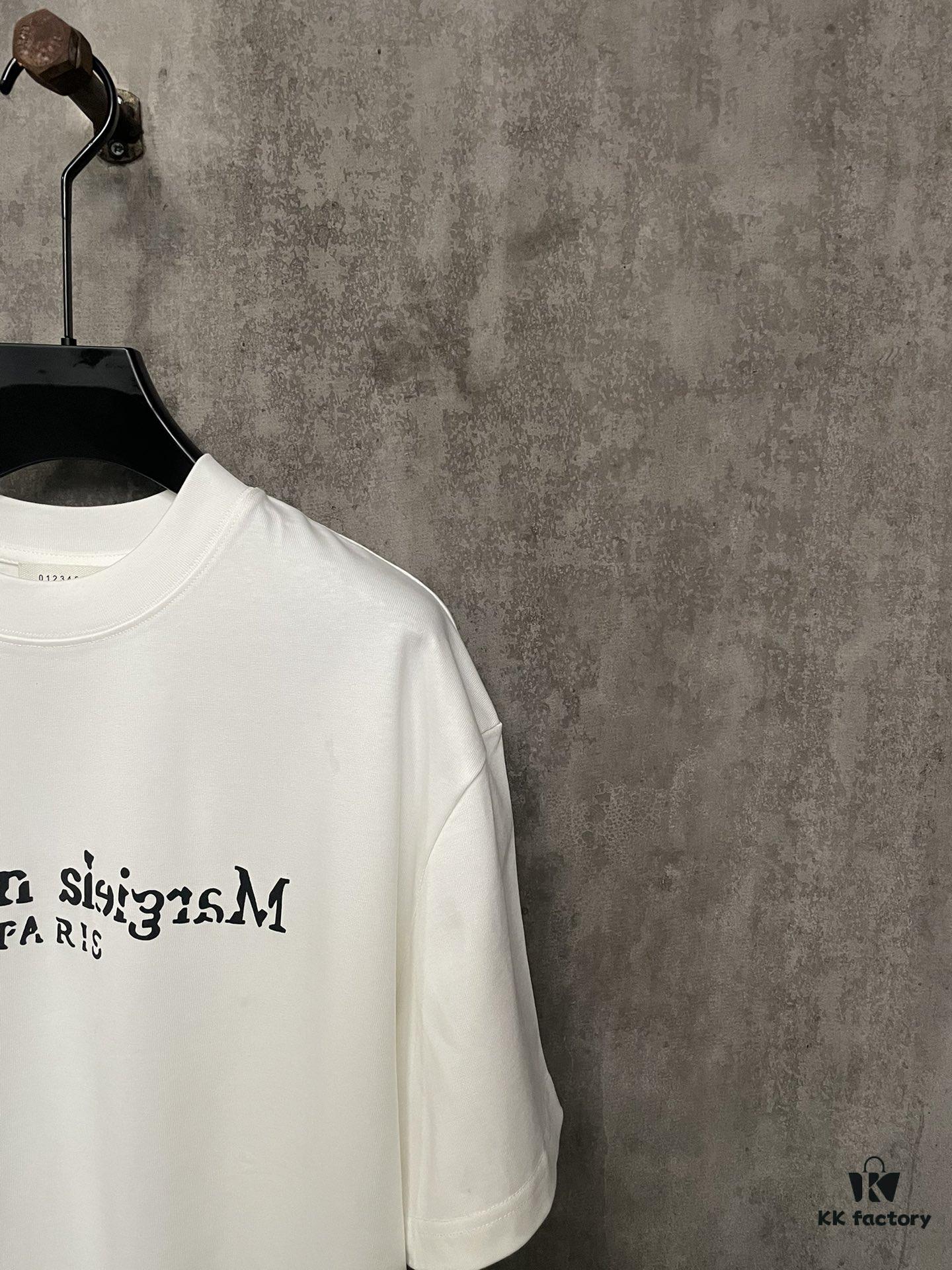 MM6 Maison Margiela 24SS Distressed Letter Puff Print Heavyweight Cotton T-Shirt