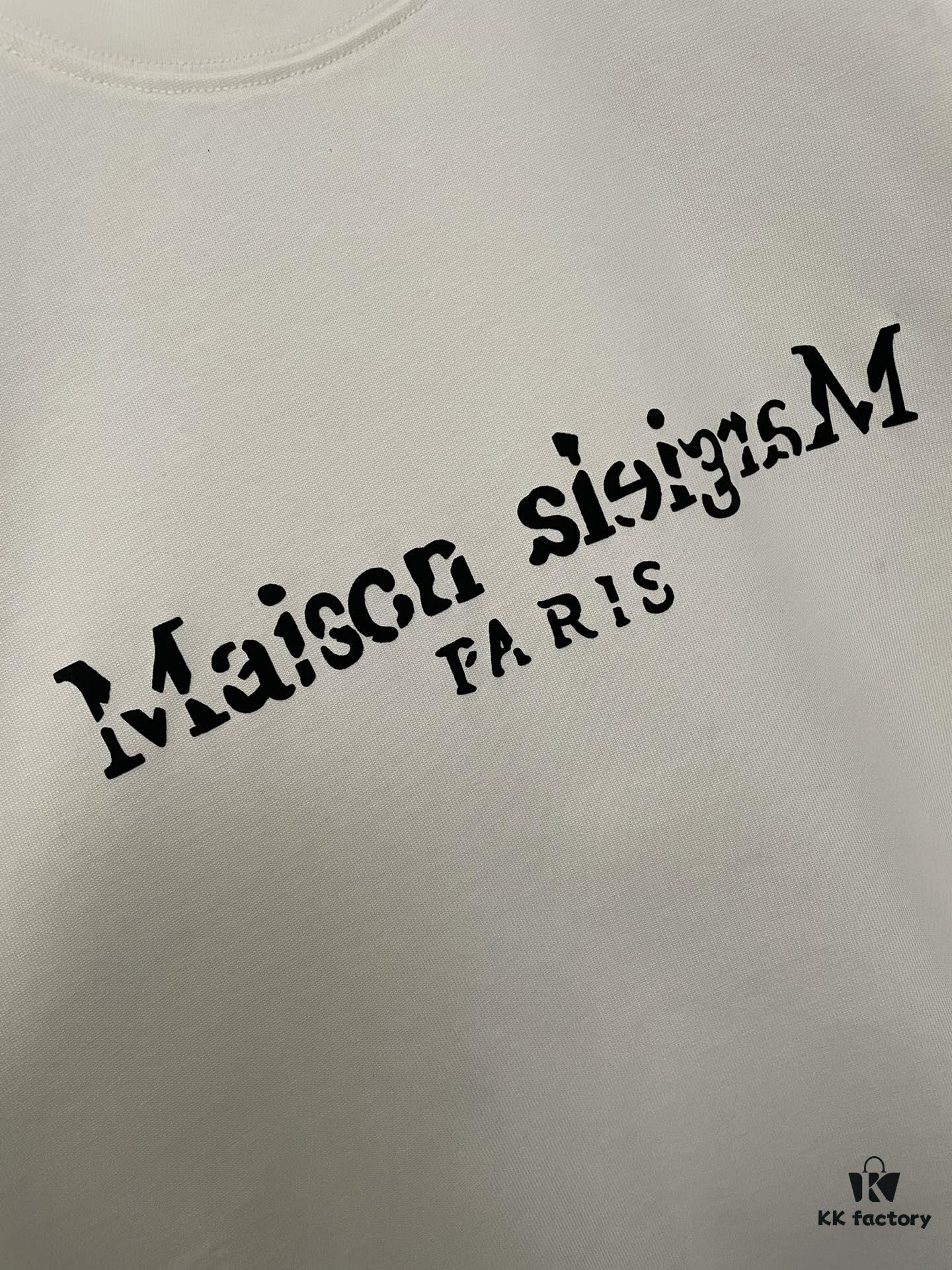 MM6 Maison Margiela 24SS Distressed Letter Puff Print Heavyweight Cotton T-Shirt