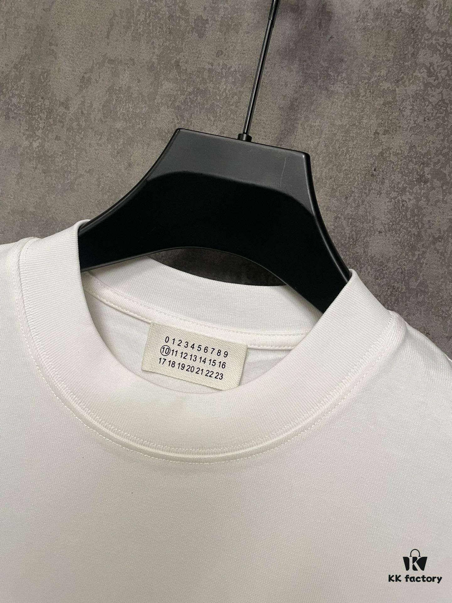 MM6 Maison Margiela 24SS Distressed Letter Puff Print Heavyweight Cotton T-Shirt