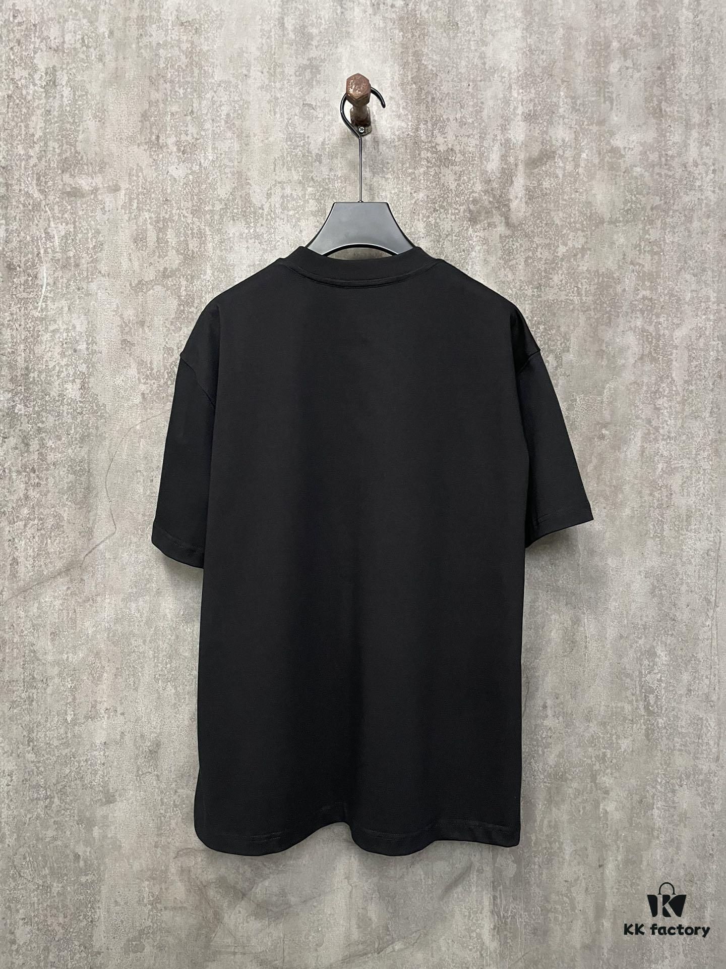 MM6 Maison Margiela 24SS Heavweight Distressed Letter Puff Print Short Sleeve T-Shirt