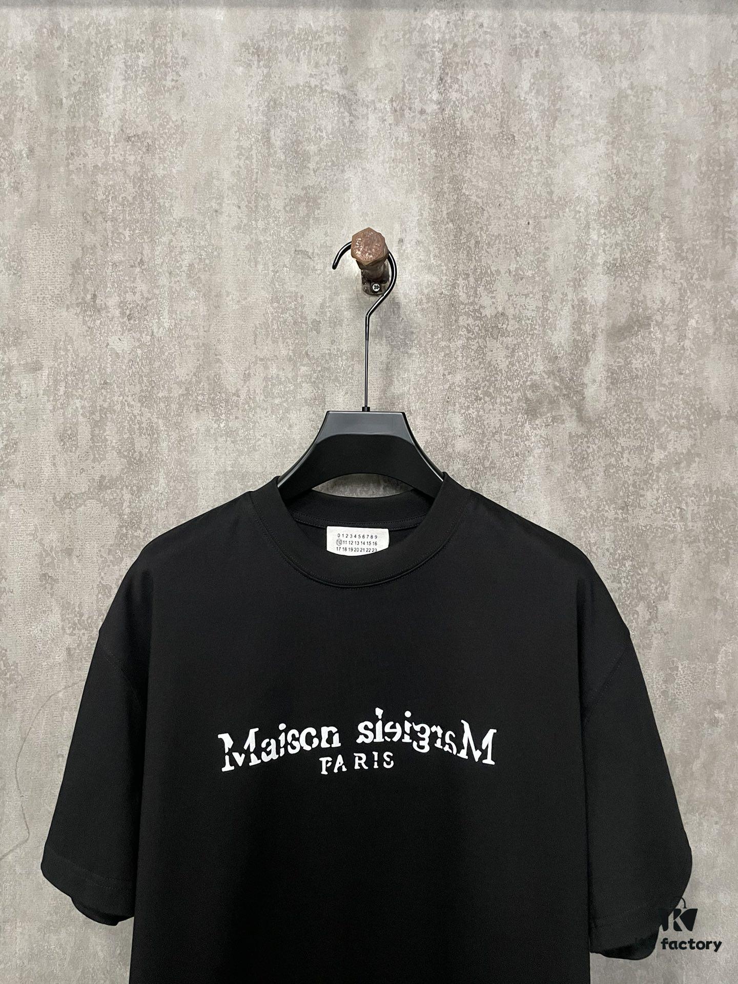 MM6 Maison Margiela 24SS Heavweight Distressed Letter Puff Print Short Sleeve T-Shirt