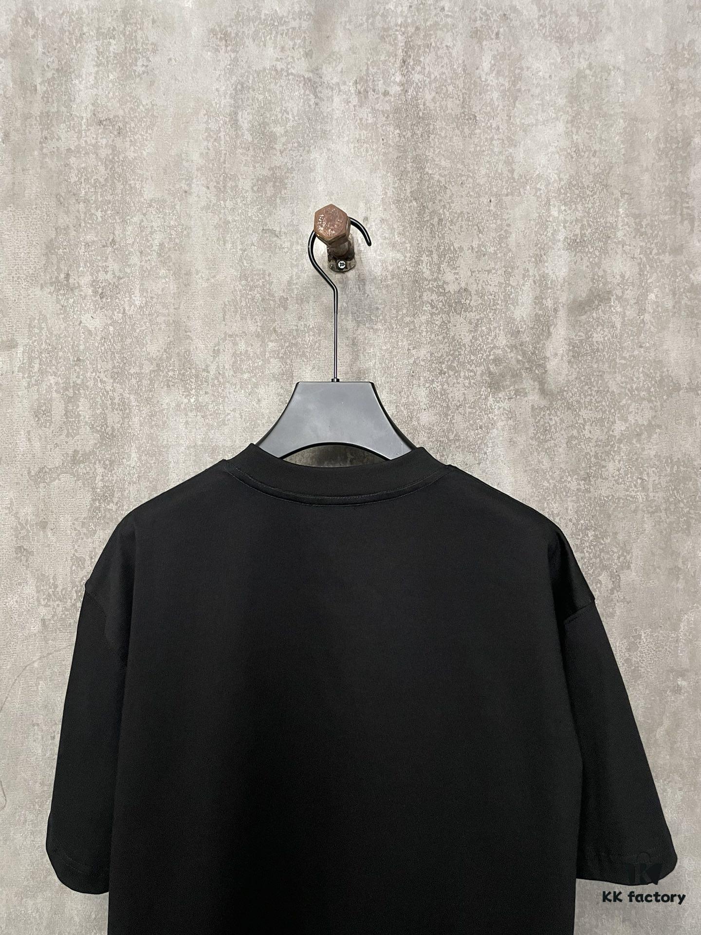 MM6 Maison Margiela 24SS Heavweight Distressed Letter Puff Print Short Sleeve T-Shirt