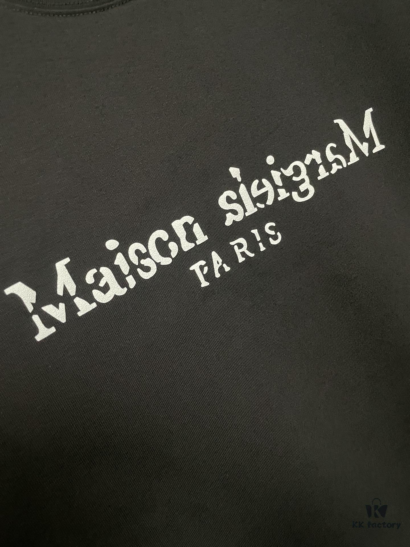 MM6 Maison Margiela 24SS Heavweight Distressed Letter Puff Print Short Sleeve T-Shirt