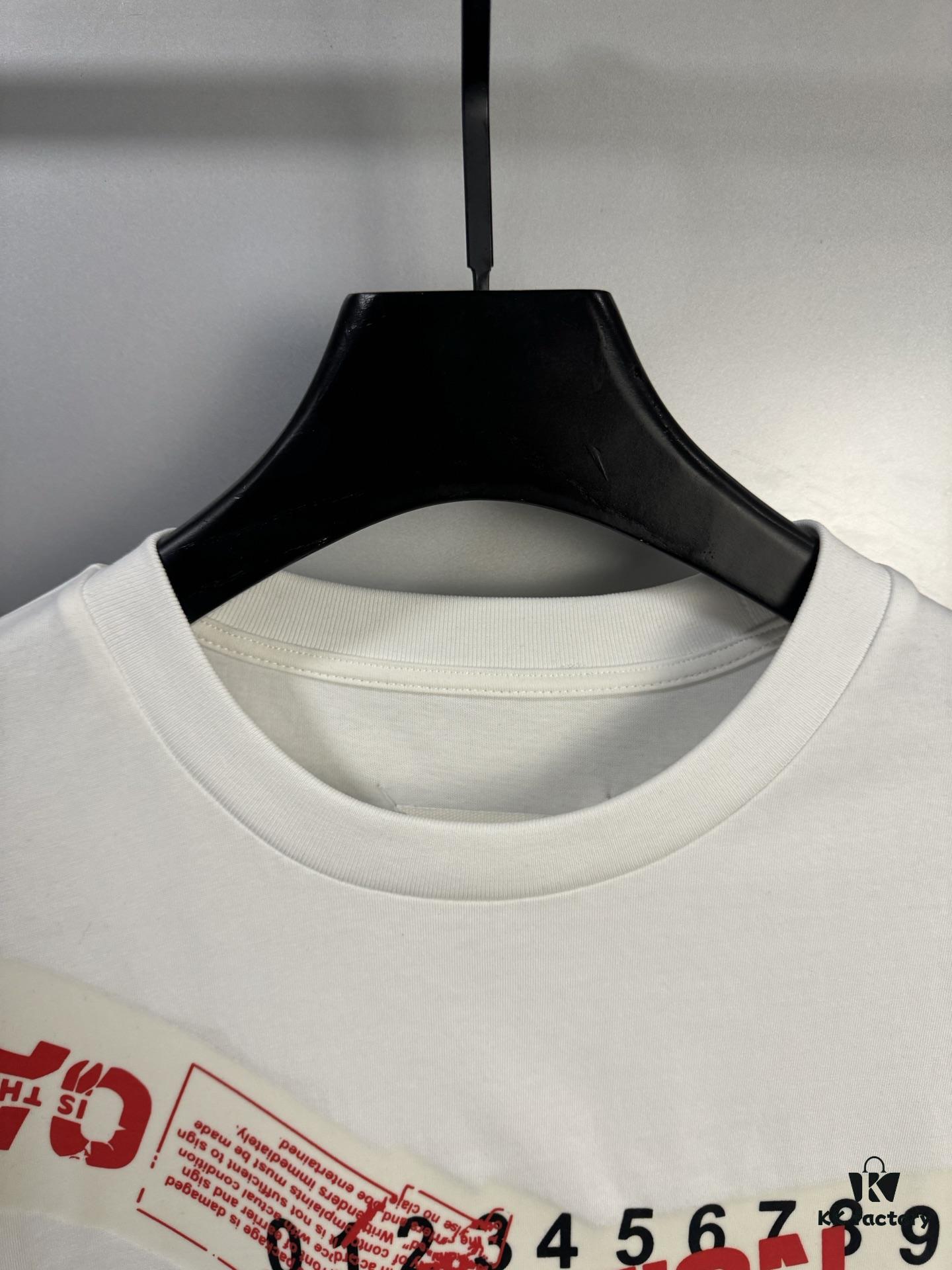 High-End Maison Margiela Irregular Number Tape Short Sleeve T-Shirt 2025