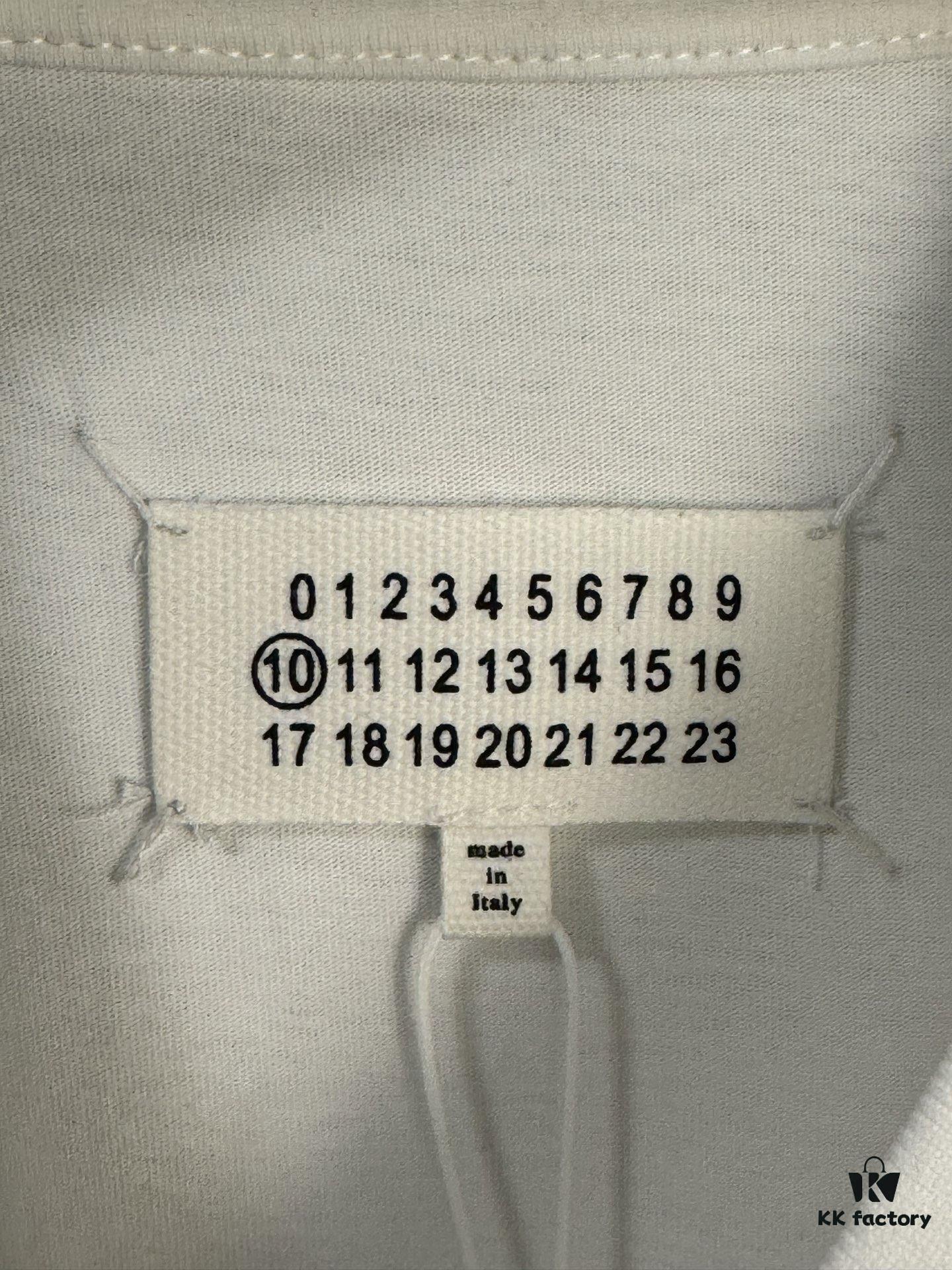 High-End Maison Margiela Irregular Number Tape Short Sleeve T-Shirt 2025