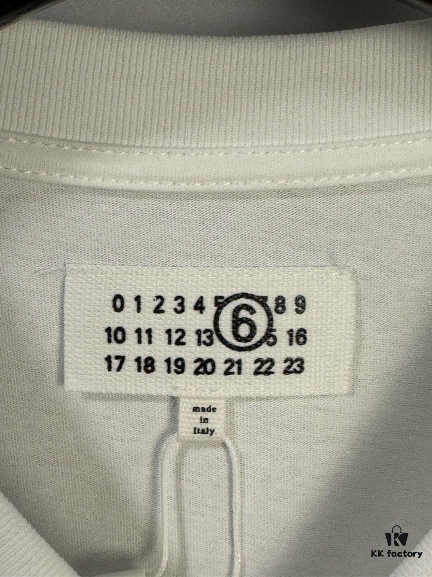 High-End Maison Margiela 2025 Limited Edition Snake Year Cracked Letter Number Short Sleeve T-Shirt