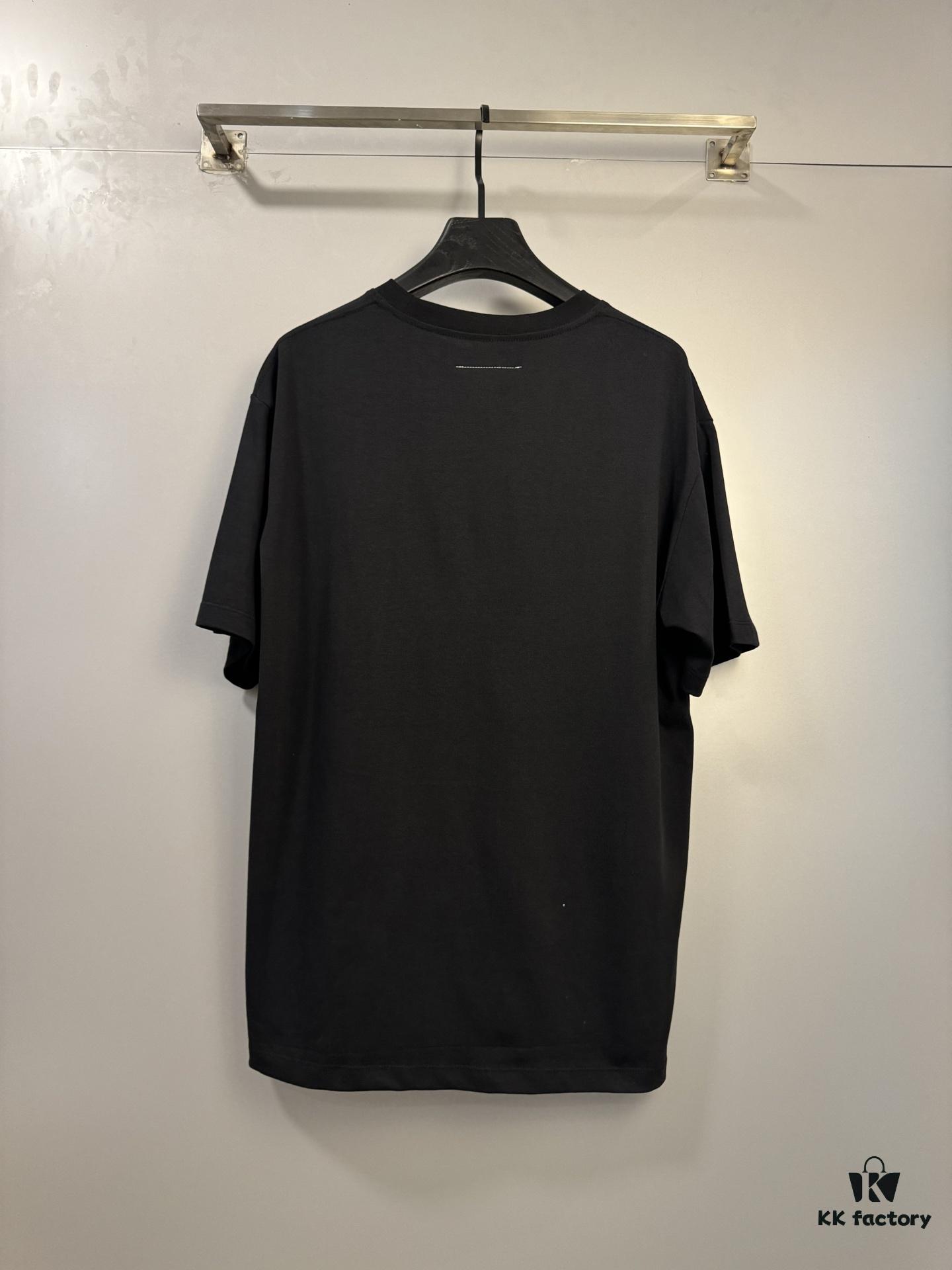 High-End Maison Margiela 2025 Limited Edition Snake Year Cracked Letter Number Short Sleeve T-Shirt