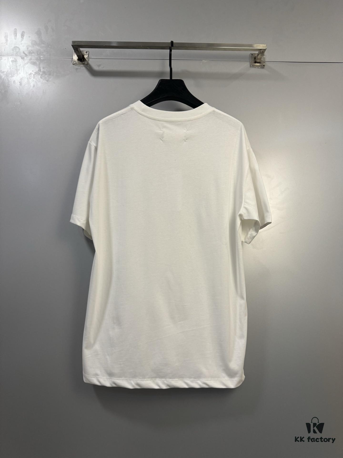 High-End Version Maison Margiela 2024 Digital Direct Printing Mosaic Number Calendar Short Sleeve T-Shirt