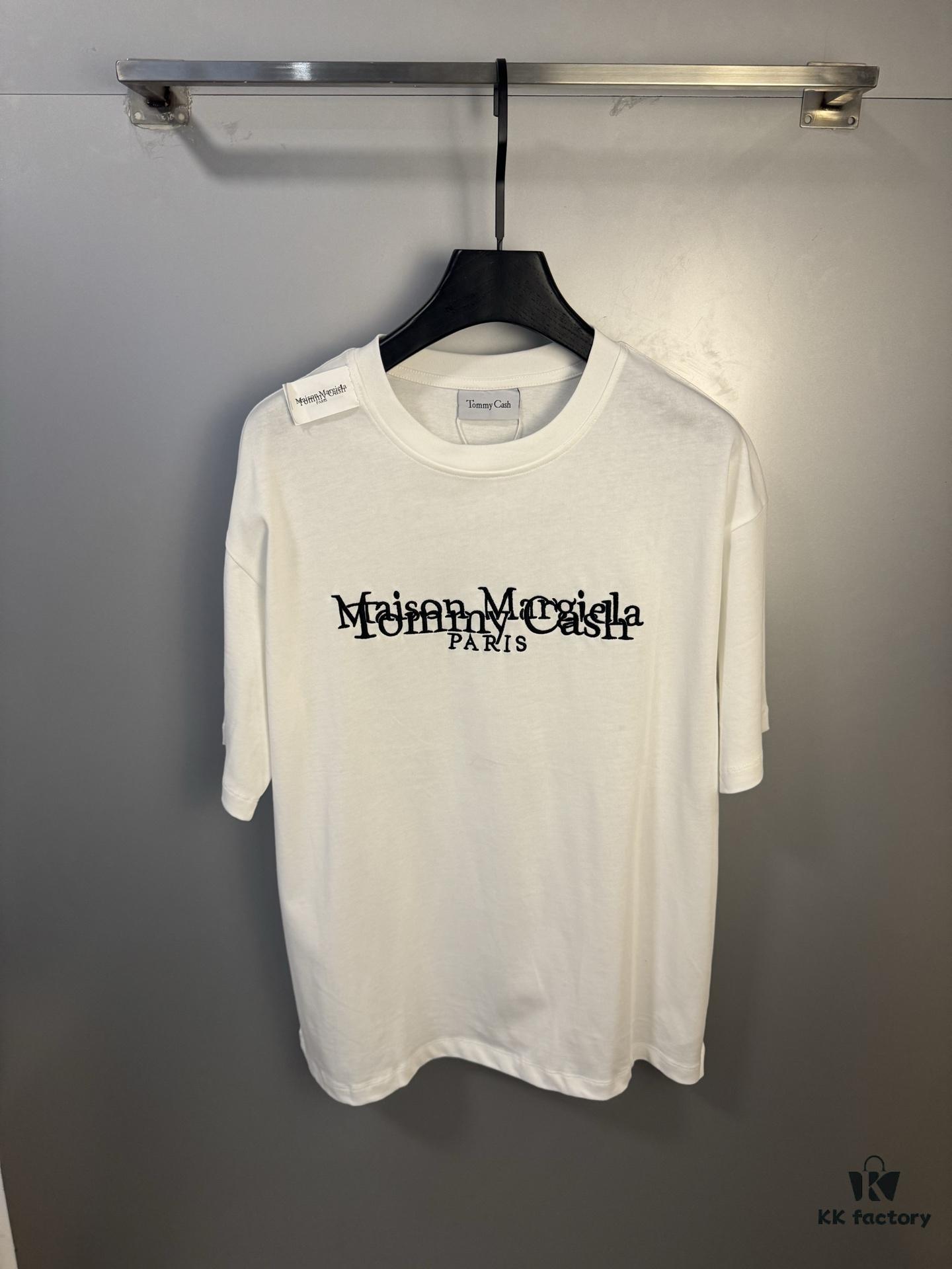 High-End Maison Margiela x Tommy Cash Embroidered Logo Short Sleeve T-Shirt