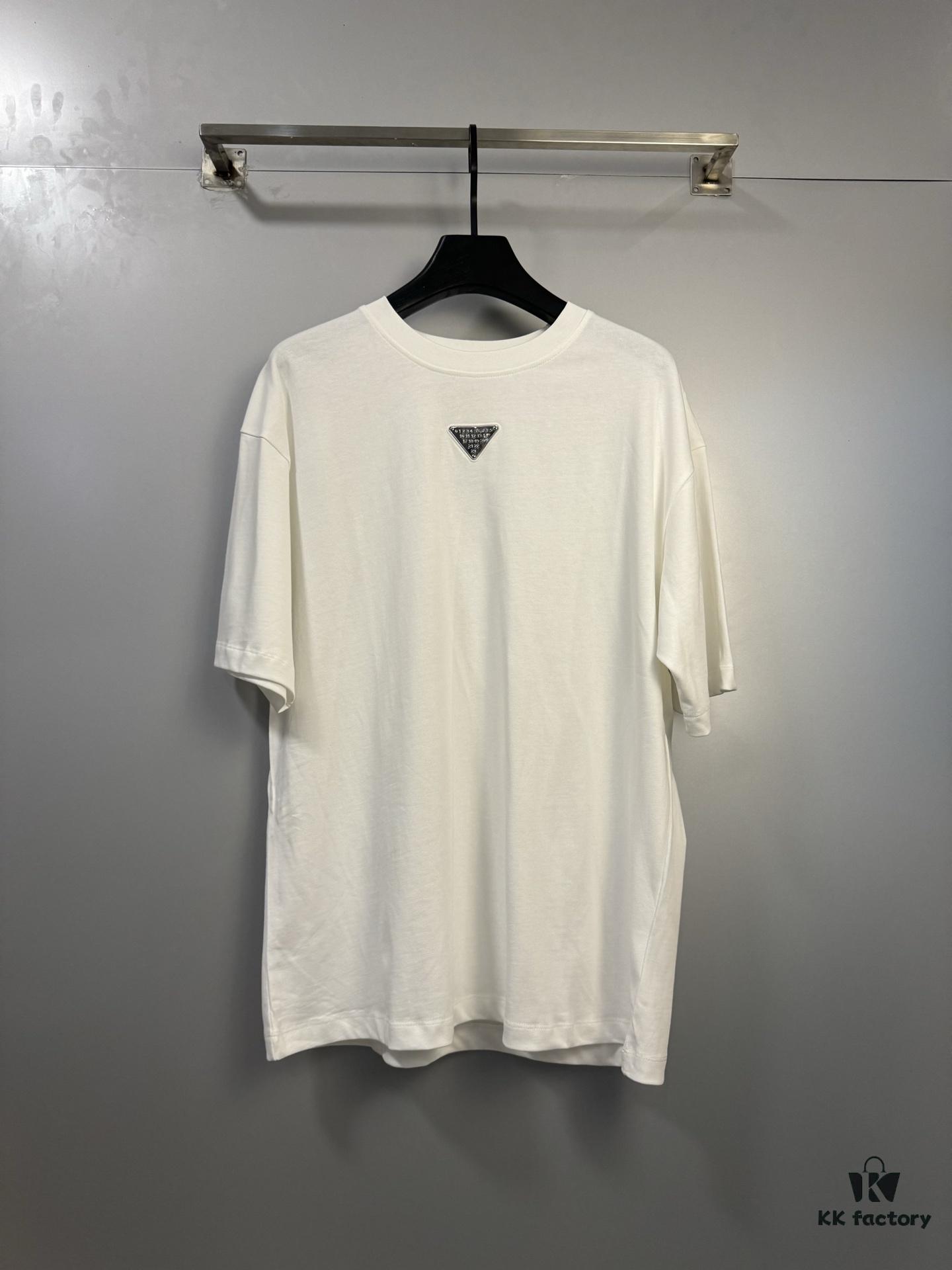 High-End Maison Margiela 2024 Triangle Logo Numeric Graphic T-Shirt