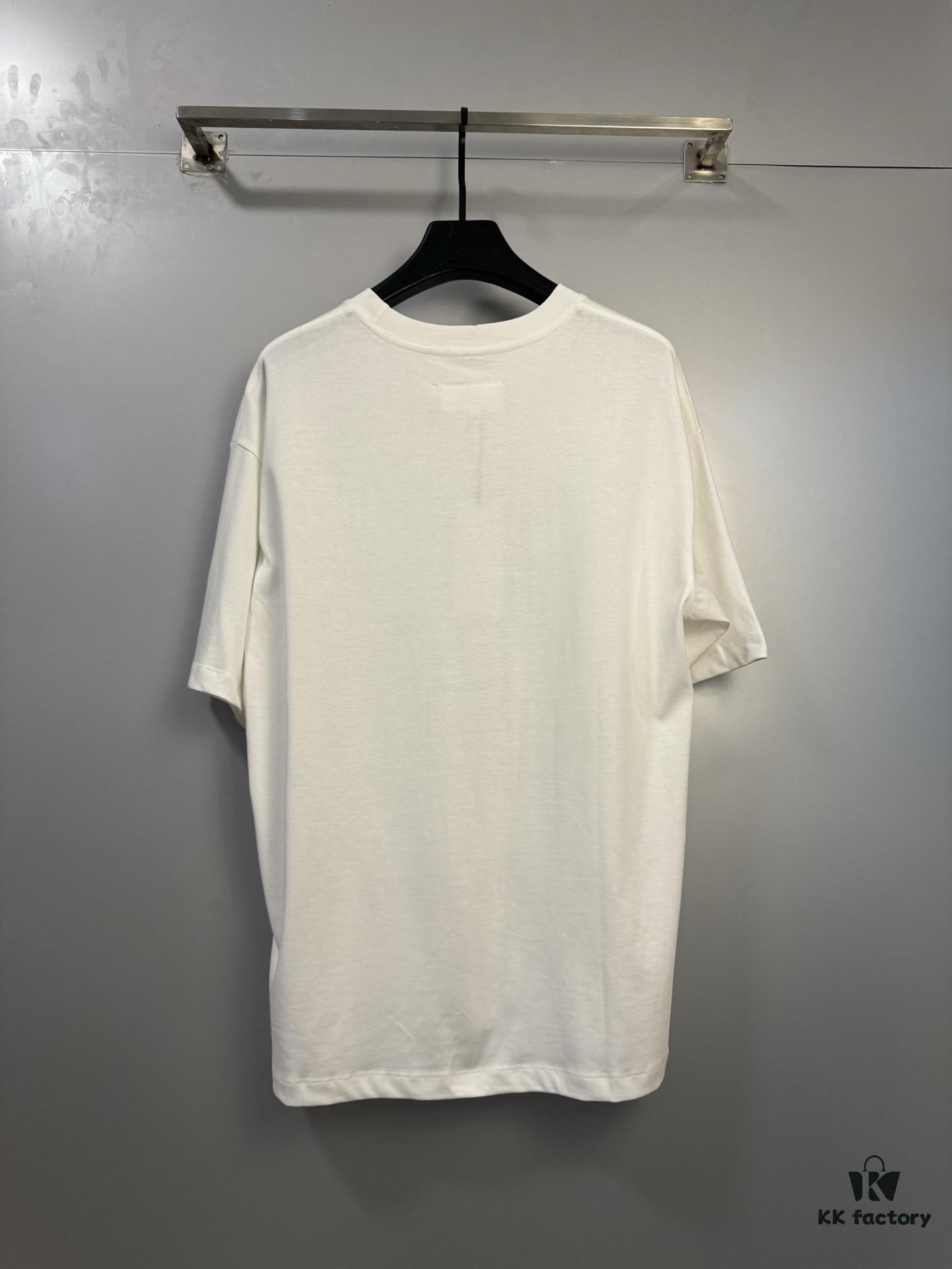 High-End Maison Margiela 2024 Triangle Logo Numeric Graphic T-Shirt