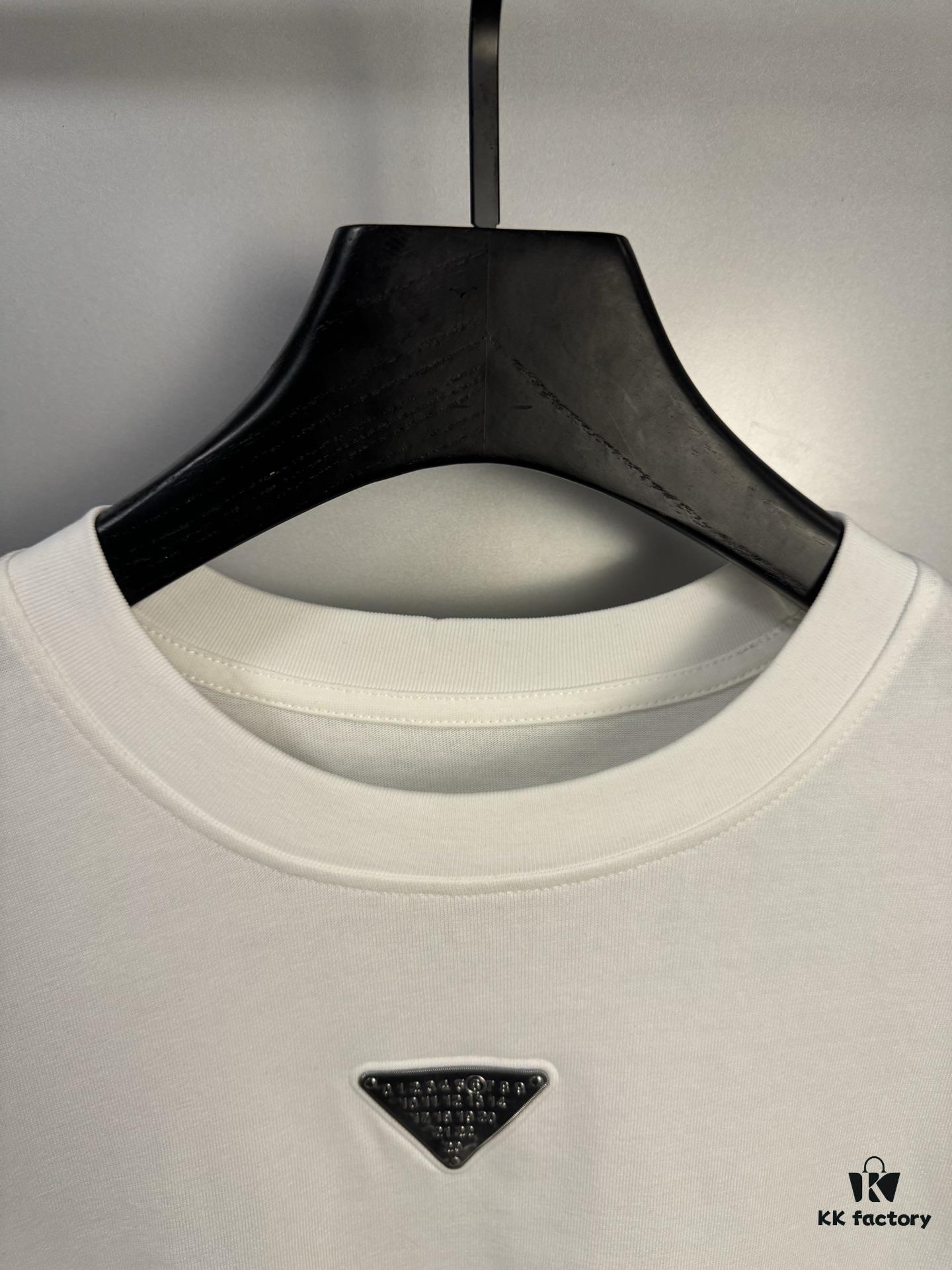 High-End Maison Margiela 2024 Triangle Logo Numeric Graphic T-Shirt