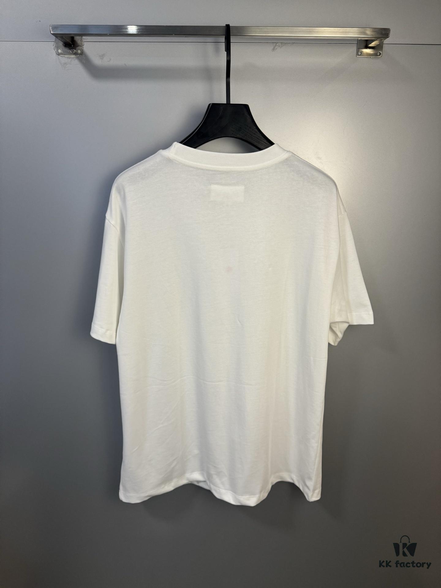 High-End Version Maison Margiela 2024 Cat Playing Ball Numeric Short Sleeve T-Shirt