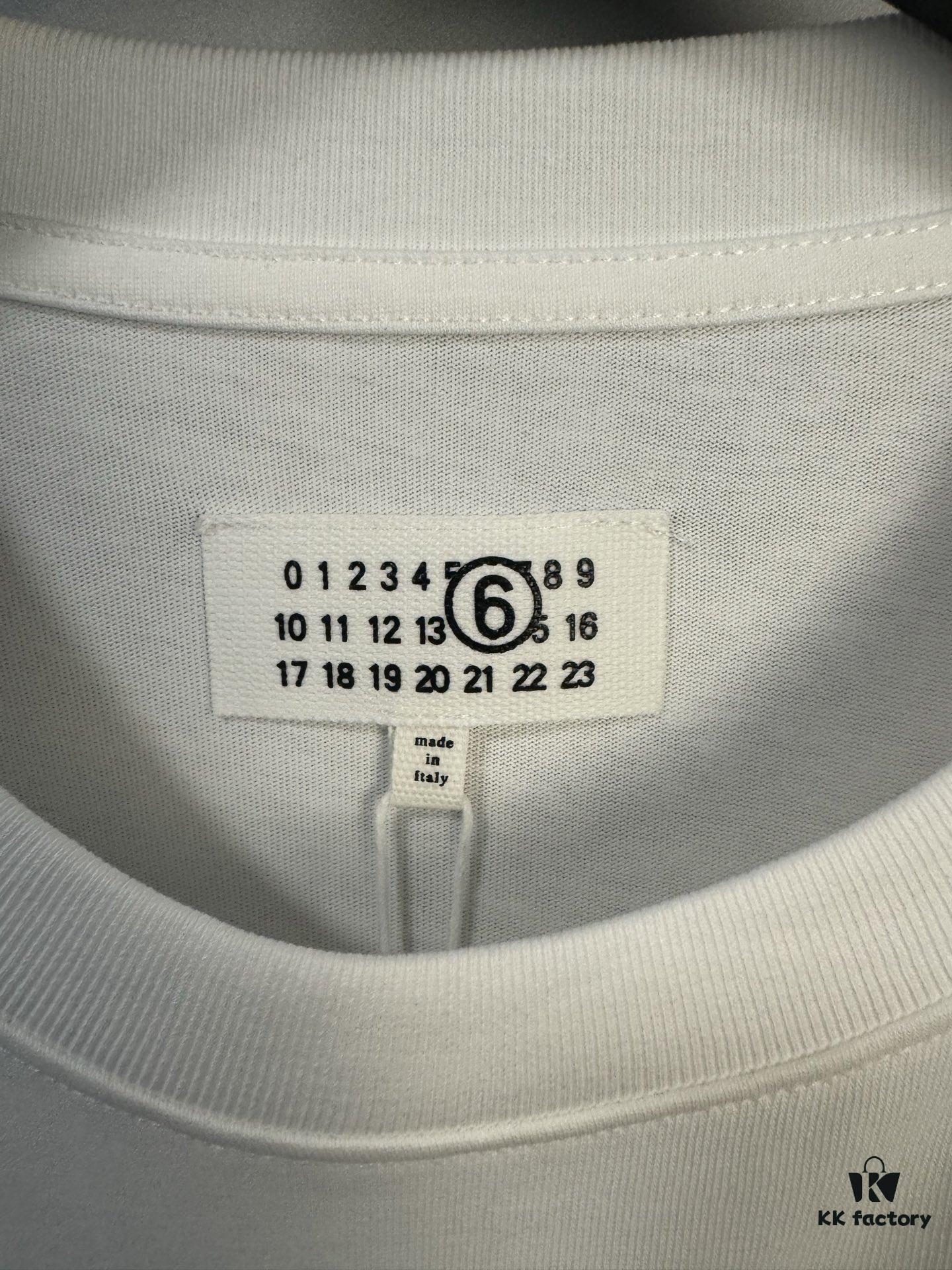 High-End Version Maison Margiela 2024 Cat Playing Ball Numeric Short Sleeve T-Shirt