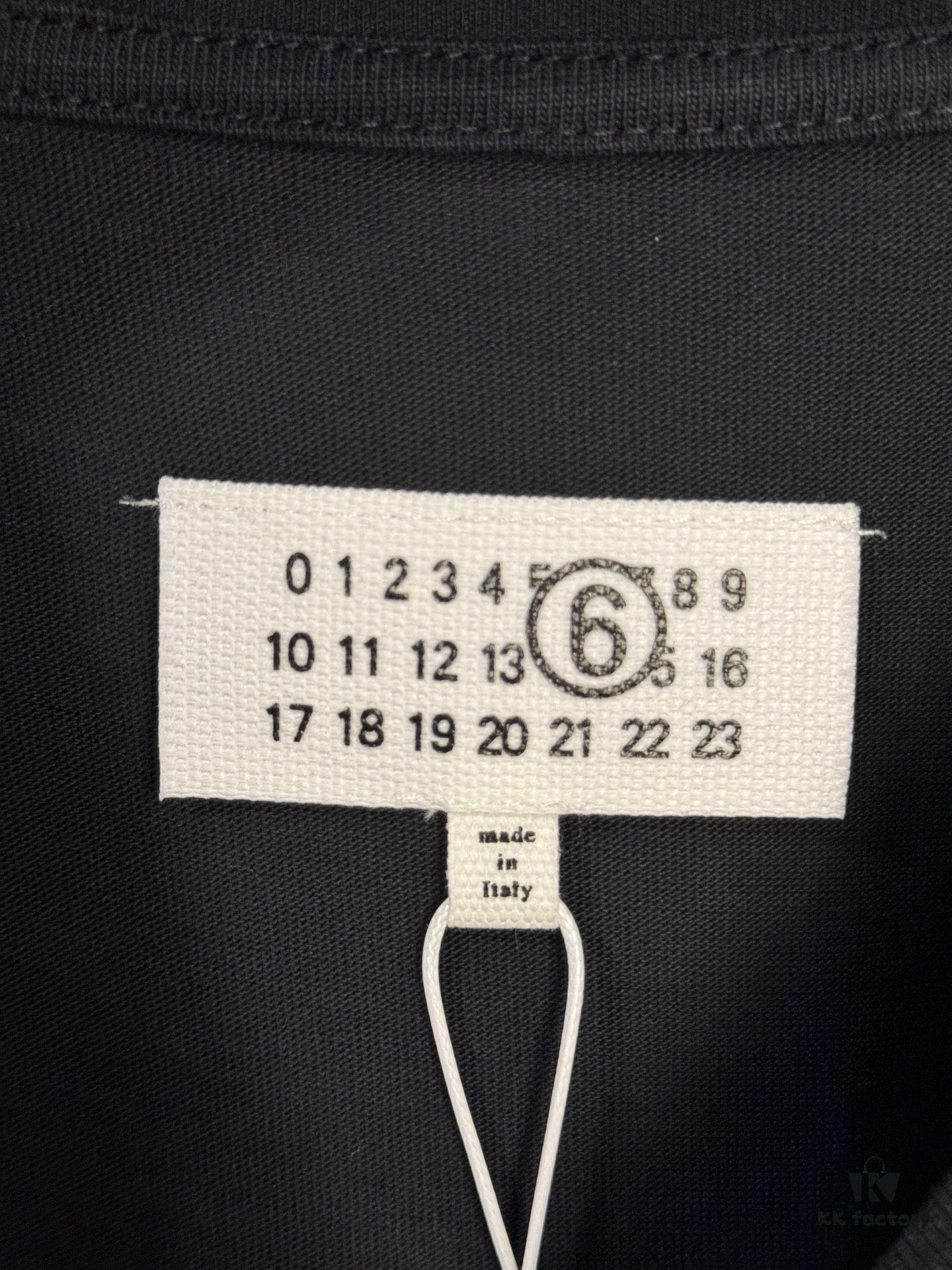 High-End Maison Margiela 24FW Cursive Letter Patchwork Short Sleeve T-Shirt