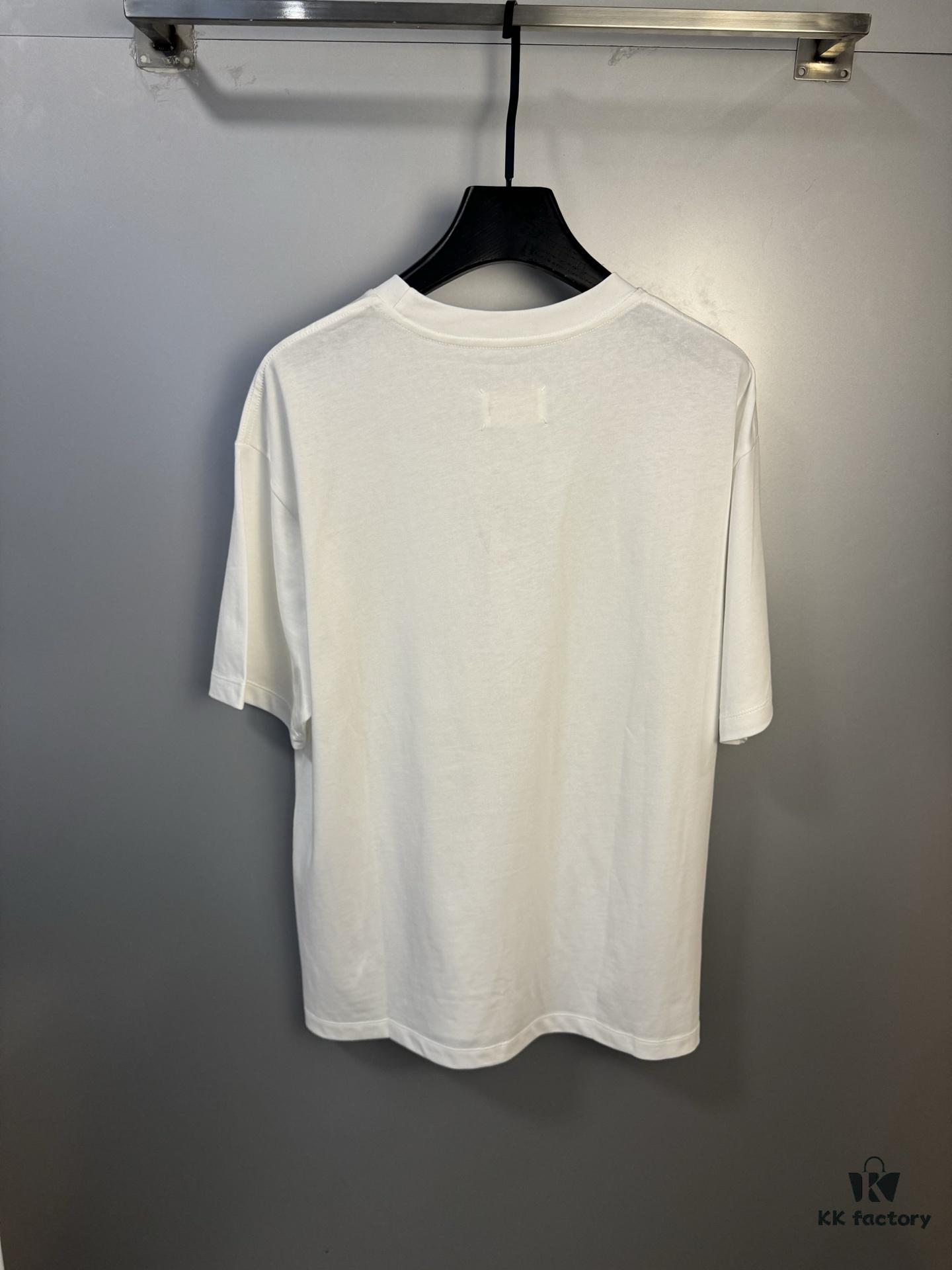 High-End Maison Margiela 2024 Inverted Logo Embroidered Short-Sleeve T-Shirt