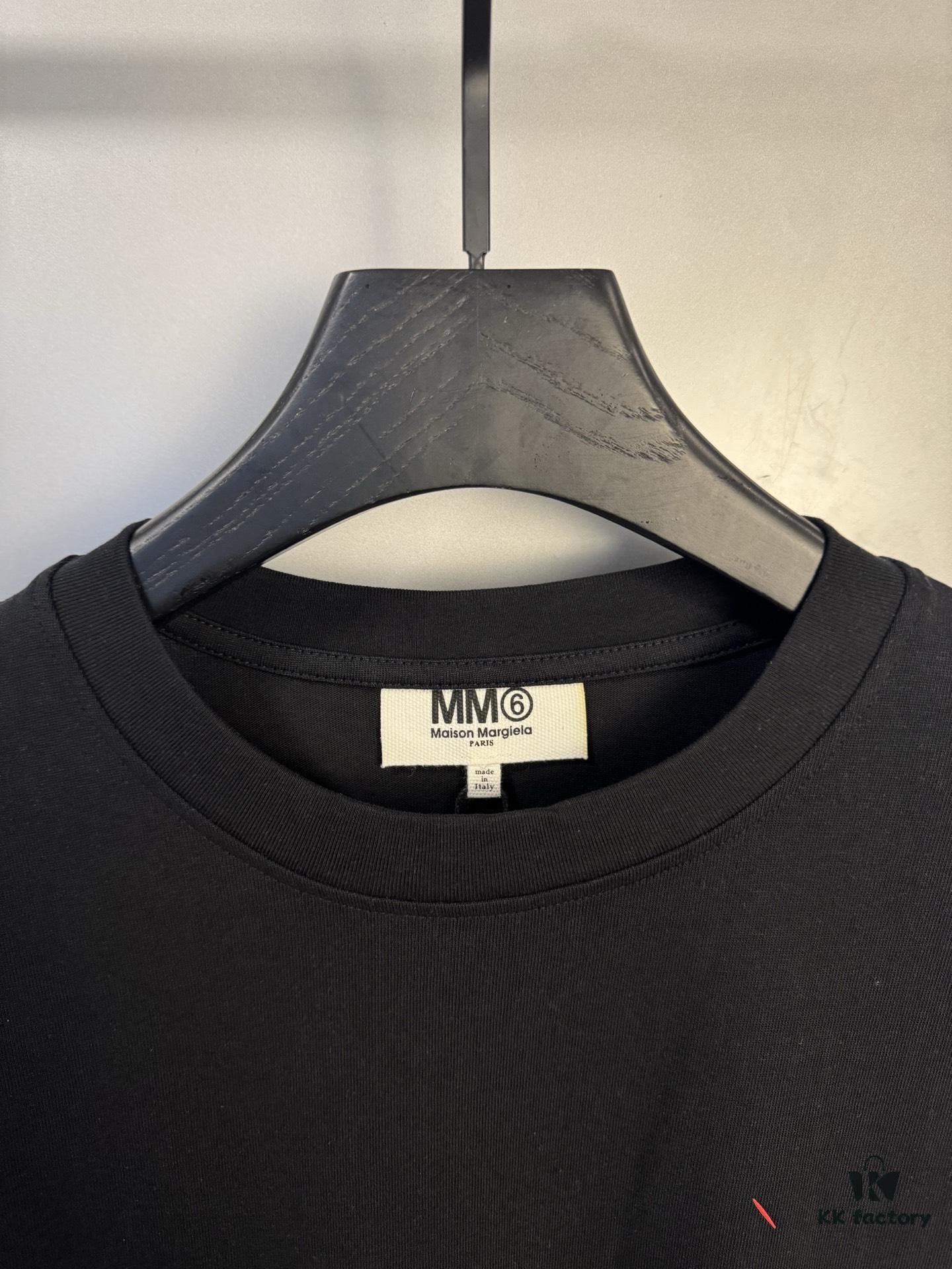 High-End Maison Margiela MM6 2024 Slurry Print Calendar 13 Short Sleeve T-Shirt