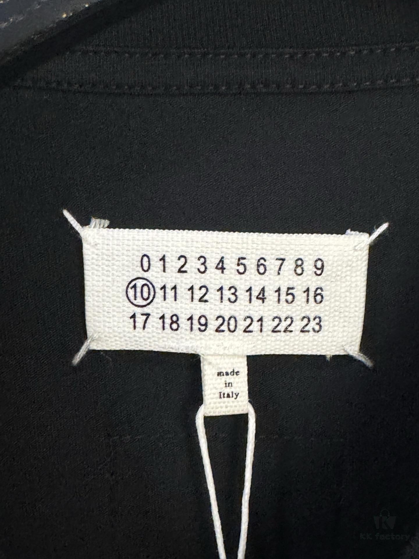 High-End Version Maison Margiela 2024 Irregular Tape Number Calendar Short-Sleeve T-Shirt