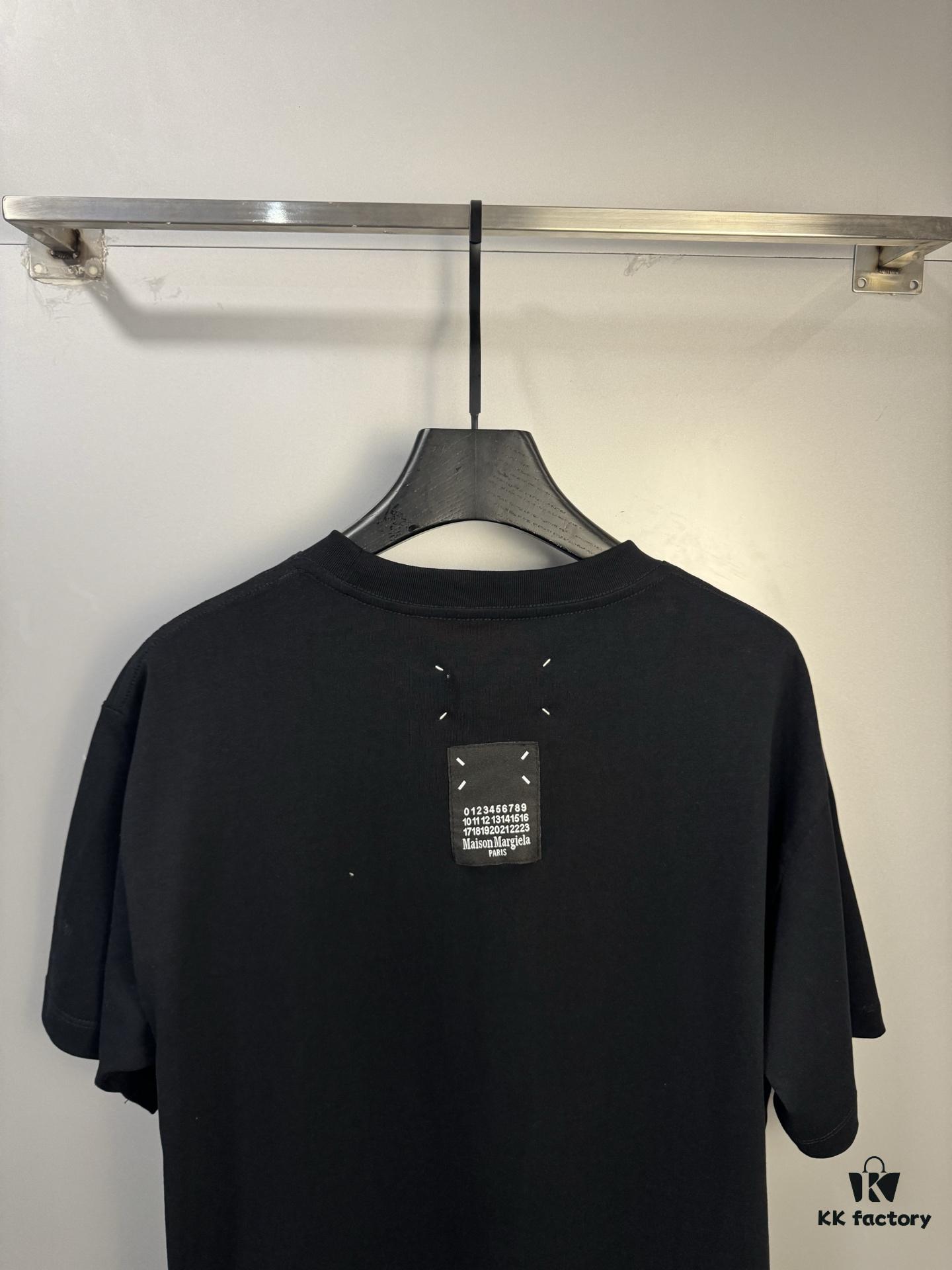 High-End Version Maison Margiela 2024 Irregular Tape Number Calendar Short-Sleeve T-Shirt