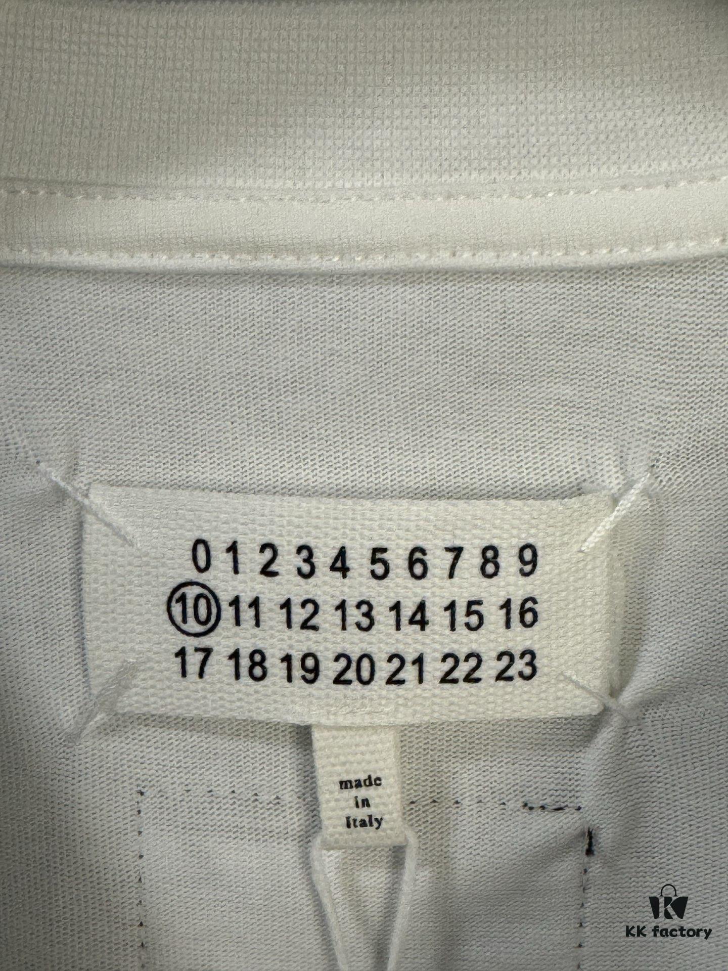 High-Version Maison Margiela Irregular Tape Number Calendar Short-Sleeve T-Shirt 2024