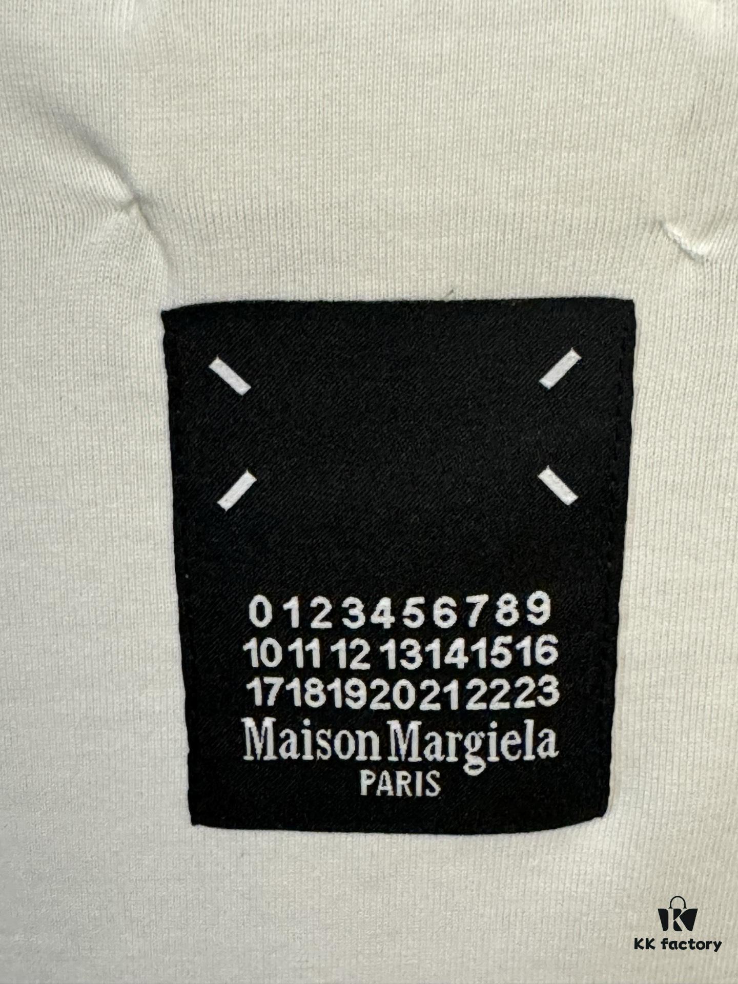 High-Version Maison Margiela Irregular Tape Number Calendar Short-Sleeve T-Shirt 2024