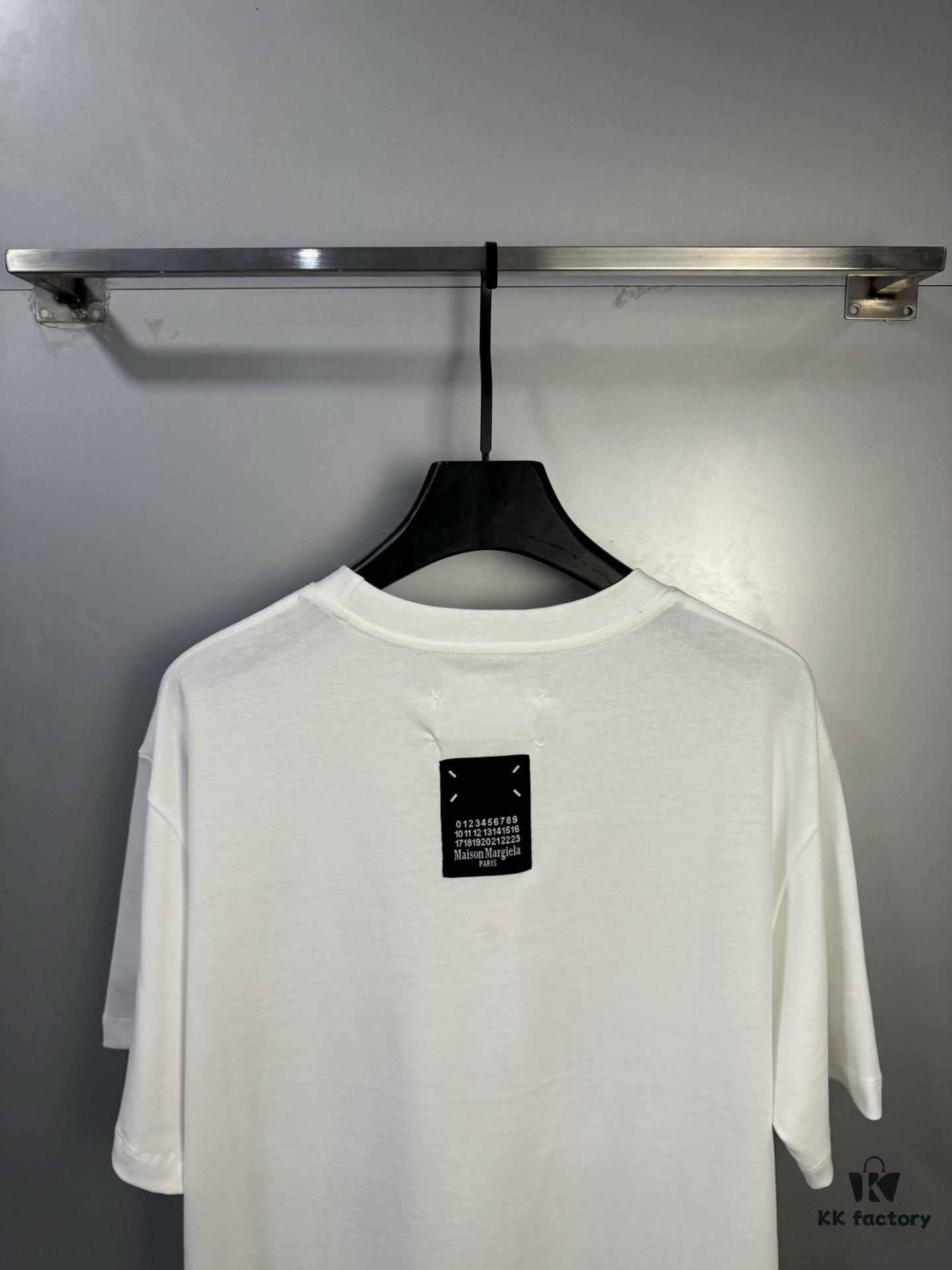 High-Version Maison Margiela Irregular Tape Number Calendar Short-Sleeve T-Shirt 2024