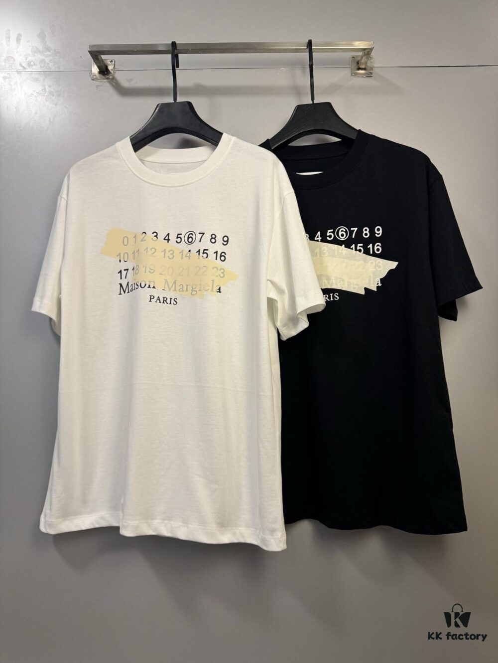 High-End Version Maison Margiela 2024 Irregular Tape Number Calendar Short Sleeve T-Shirt