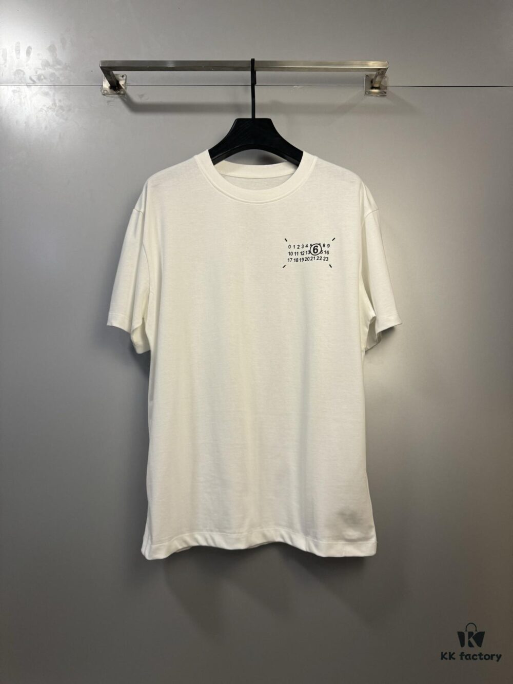 High-End Maison Margiela 2024 Four-Corner Numeric Print Short-Sleeve T-Shirt