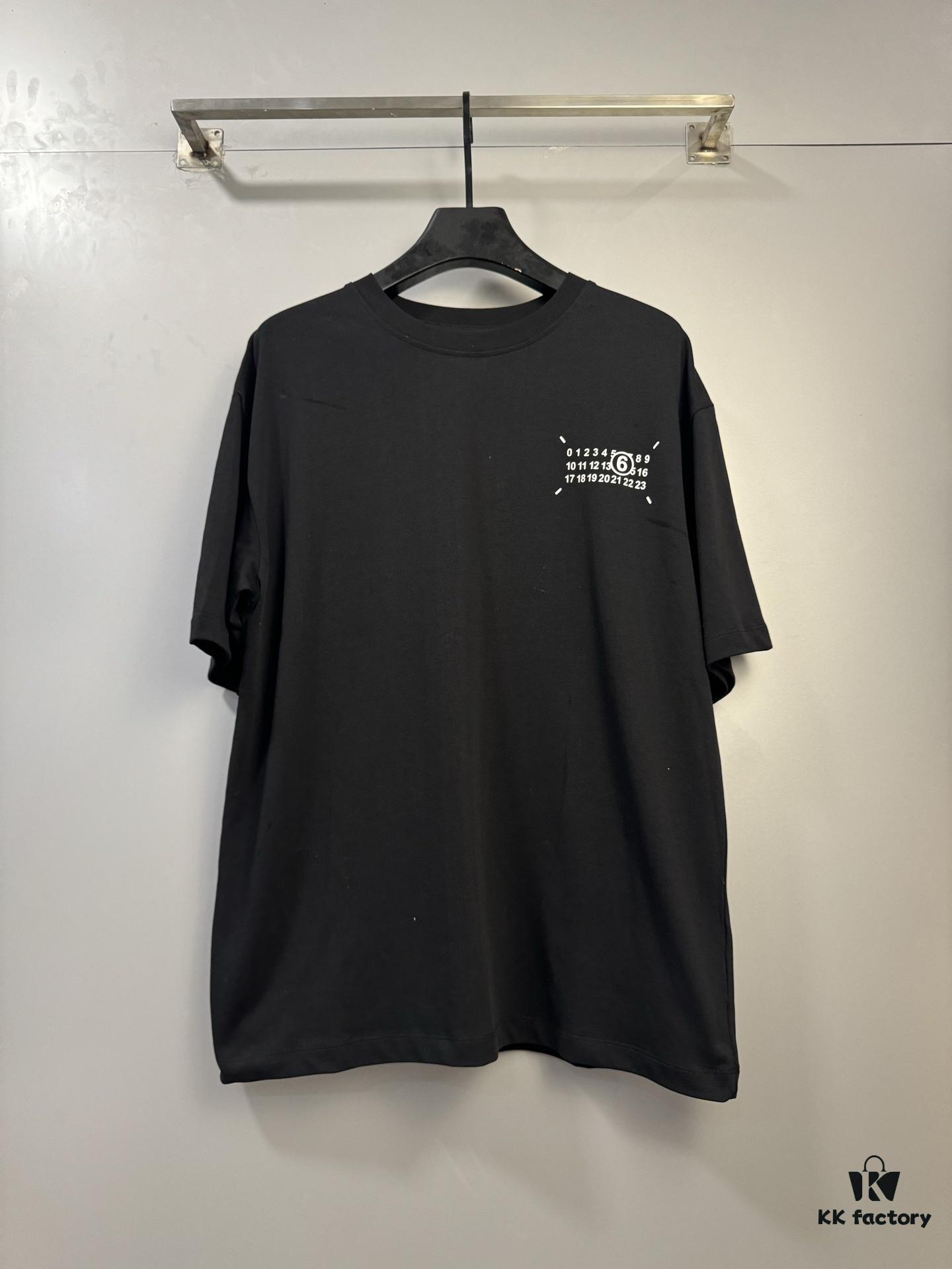 High-Version Maison Margiela 2024 Quadra Number Short-Sleeve T-Shirt