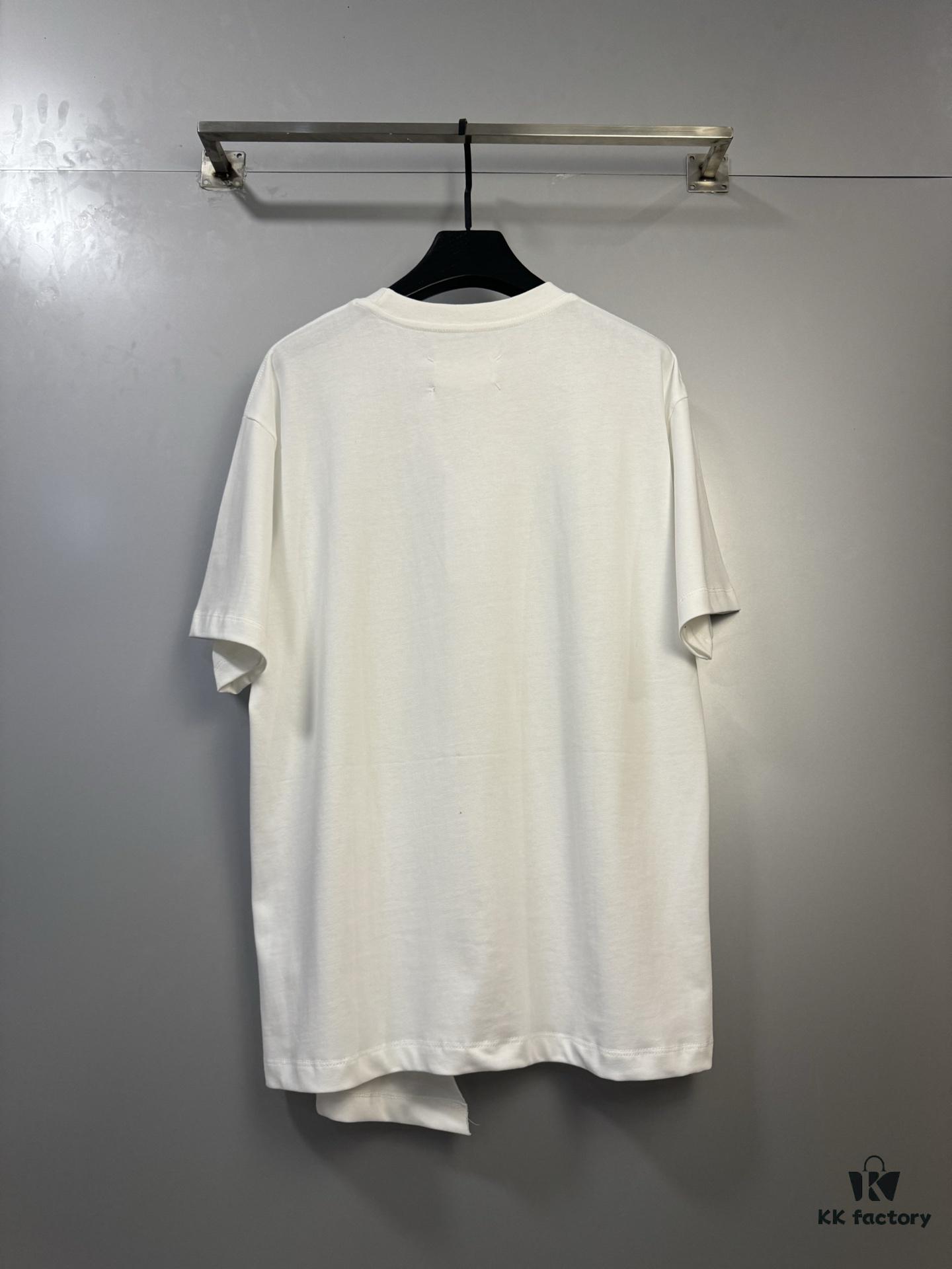 High-End Maison Margiela 2024 Irregular Patchwork Letter Short-Sleeve T-Shirt