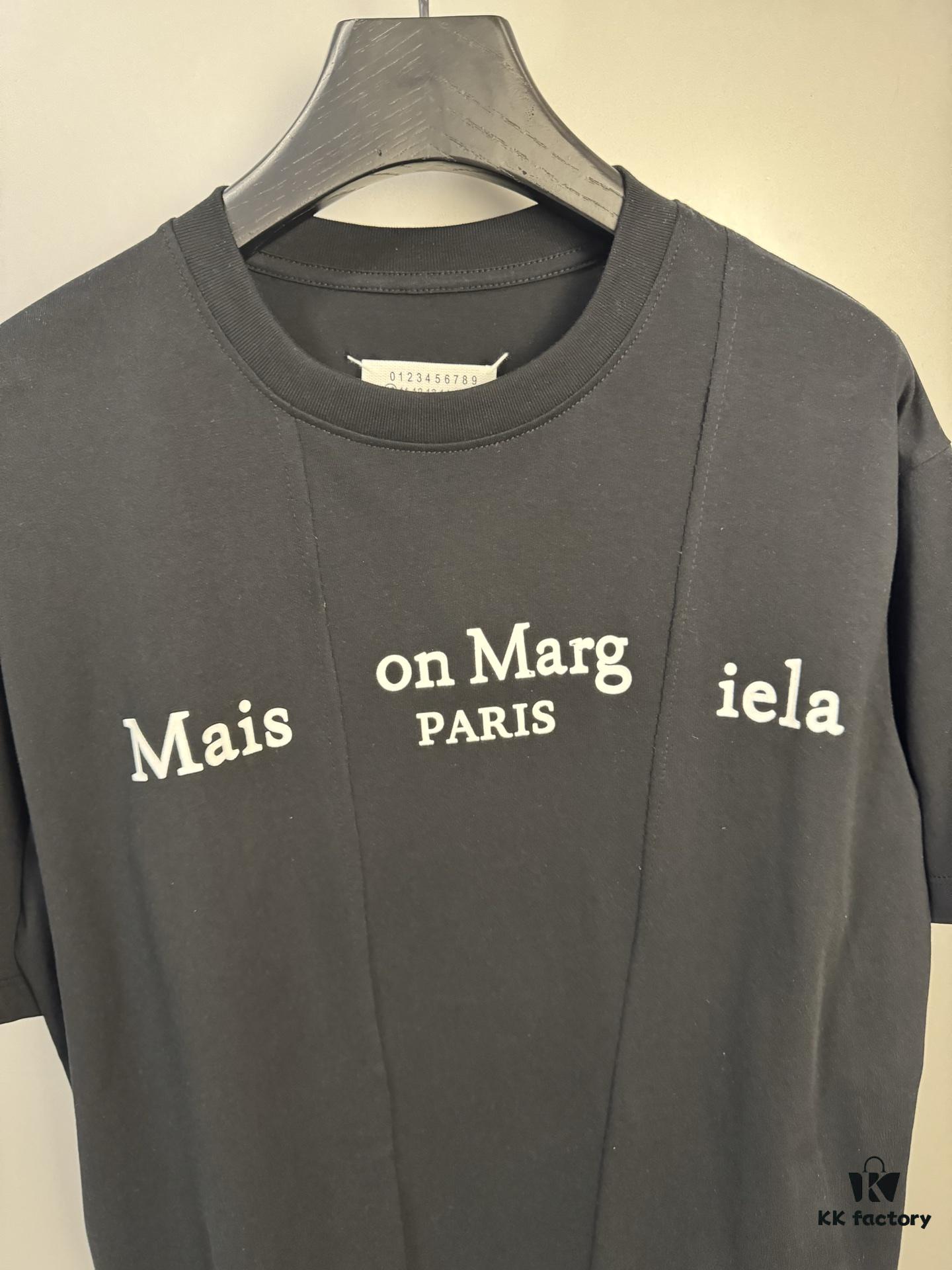 High-End Maison Margiela 2024 Irregular Patchwork Letter Short-Sleeve T-Shirt