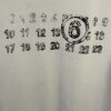 High-End Maison Margiela Embroidered Chest and Back Calendar Loop 6 Short Sleeve T-Shirt