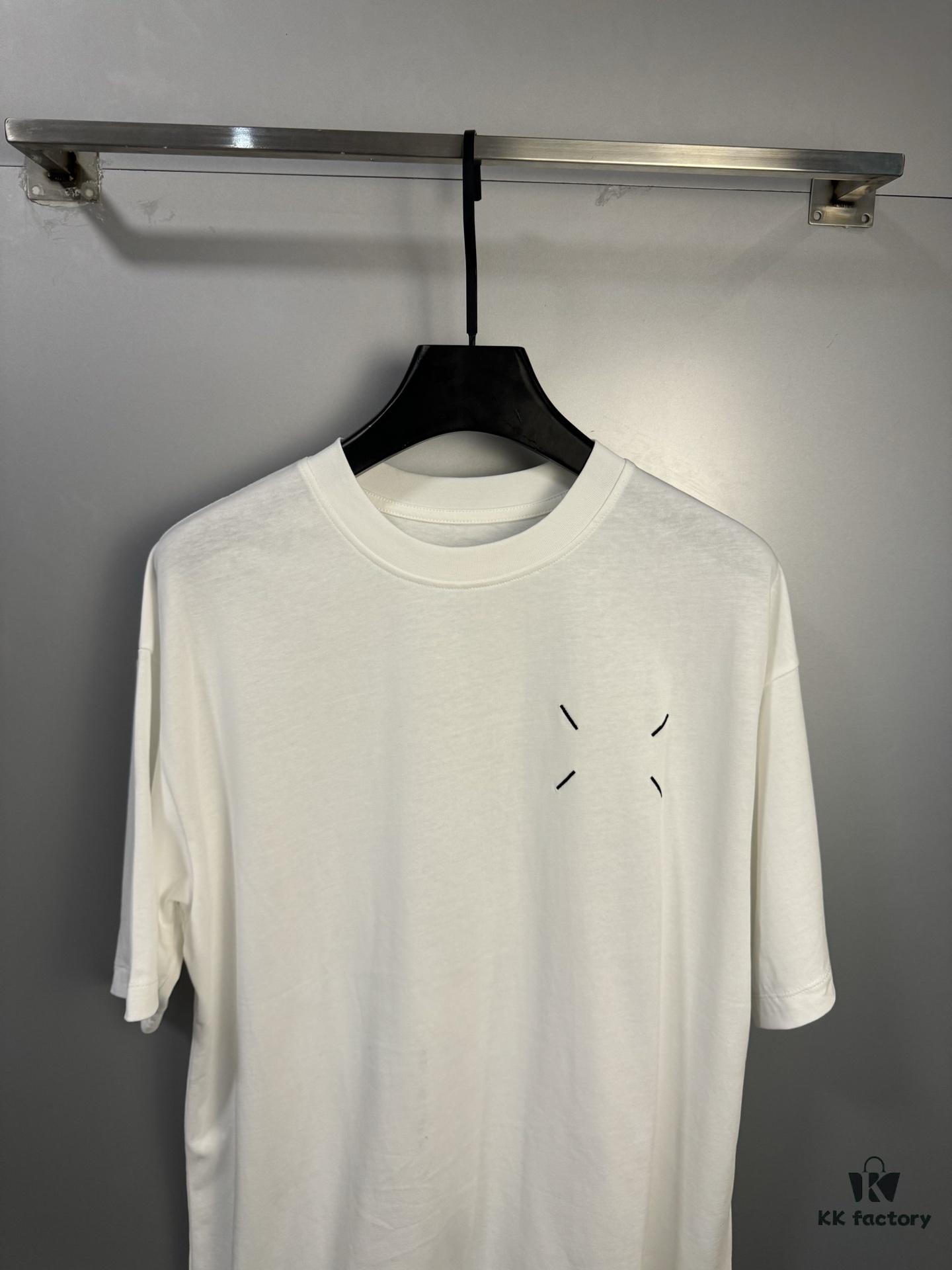 High-End Maison Margiela Embroidered Chest and Calendar Loop 6 Short Sleeve T-Shirt