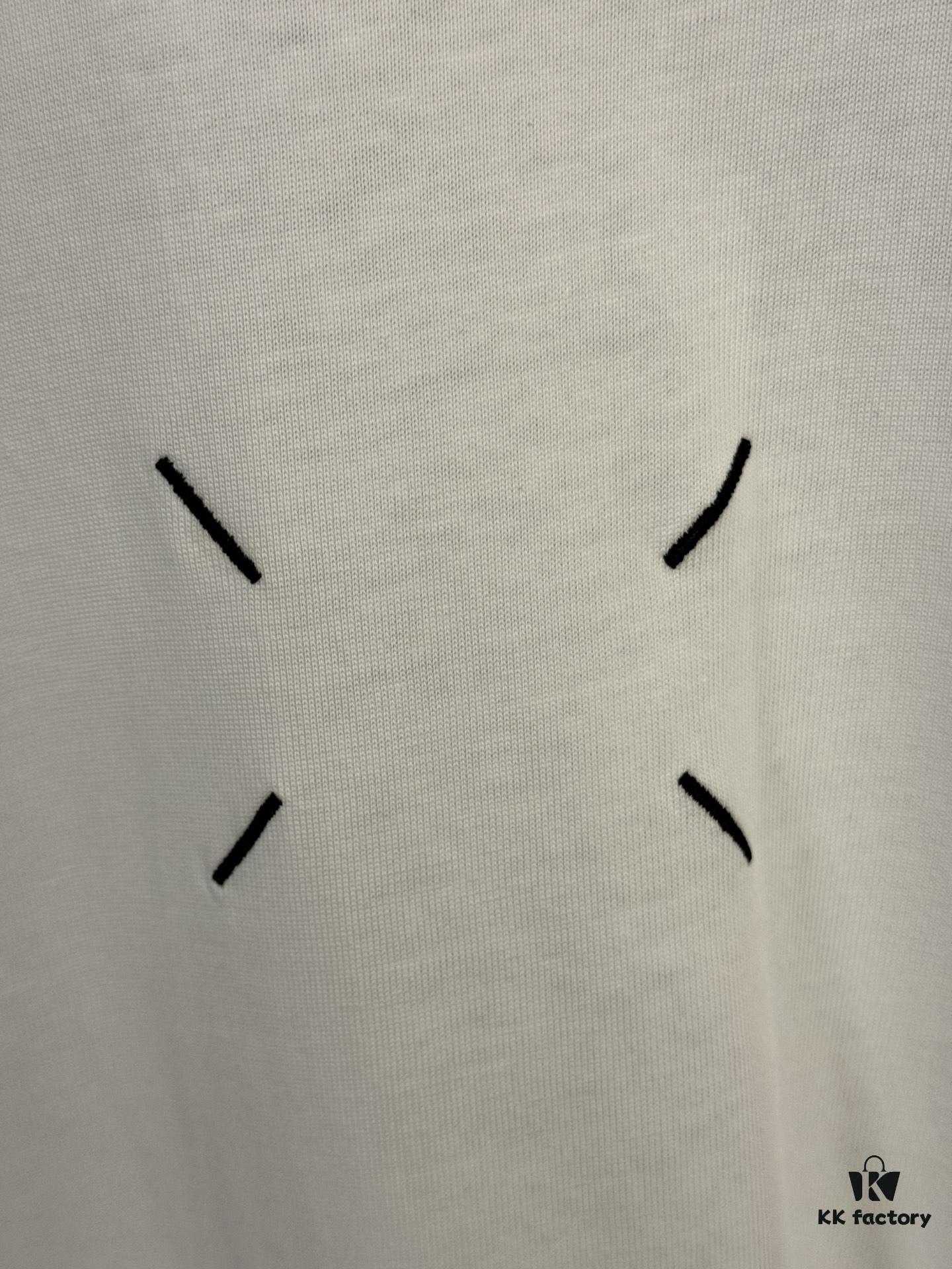 High-End Maison Margiela Embroidered Chest and Calendar Loop 6 Short Sleeve T-Shirt