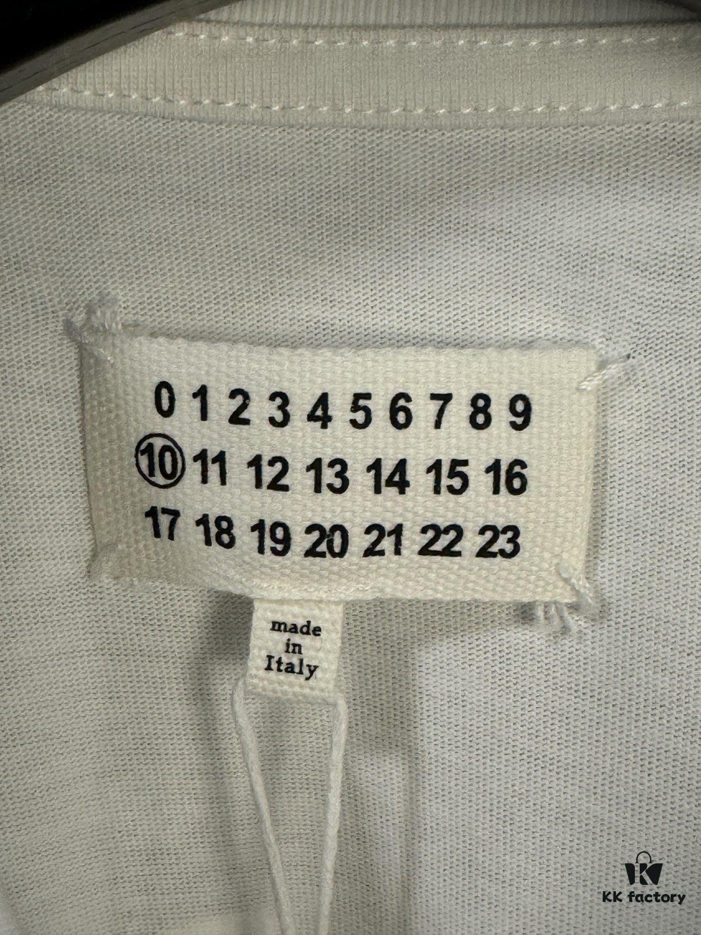 High-End Maison Margiela Embroidered Chest and Calendar Loop 6 Short Sleeve T-Shirt