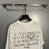 High-End Maison Margiela Embroidered Chest and Calendar Loop 6 Short Sleeve T-Shirt
