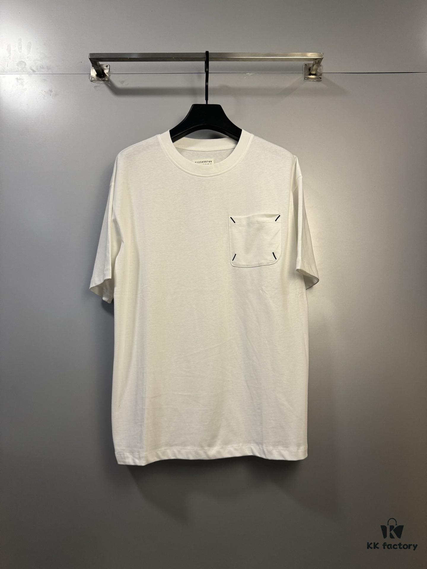 High-End Maison Margiela Embroidered Minimalist Pocket T-Shirt