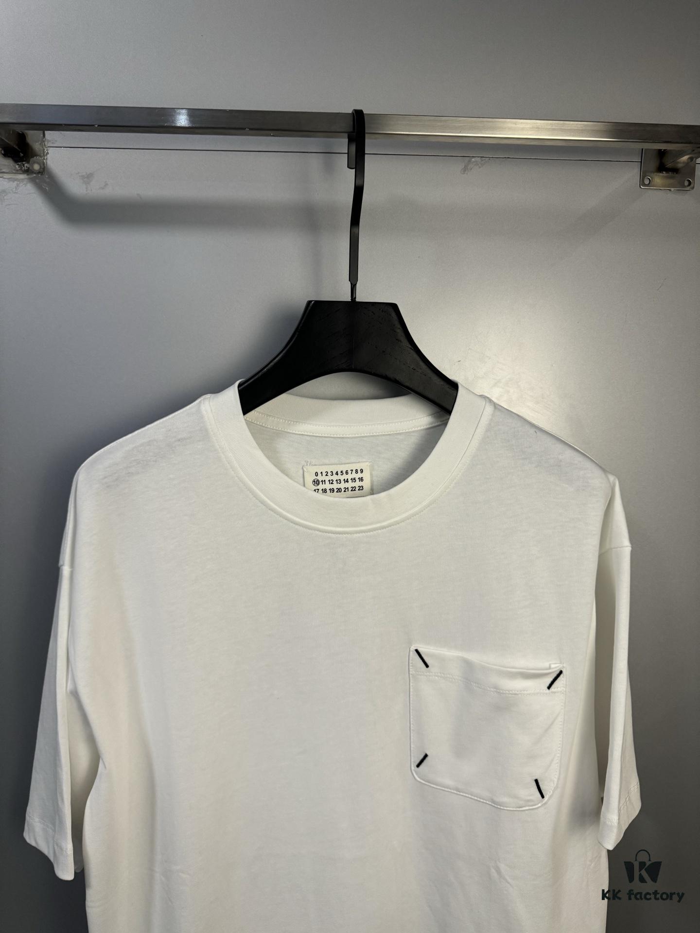 High-End Maison Margiela Embroidered Minimalist Pocket T-Shirt