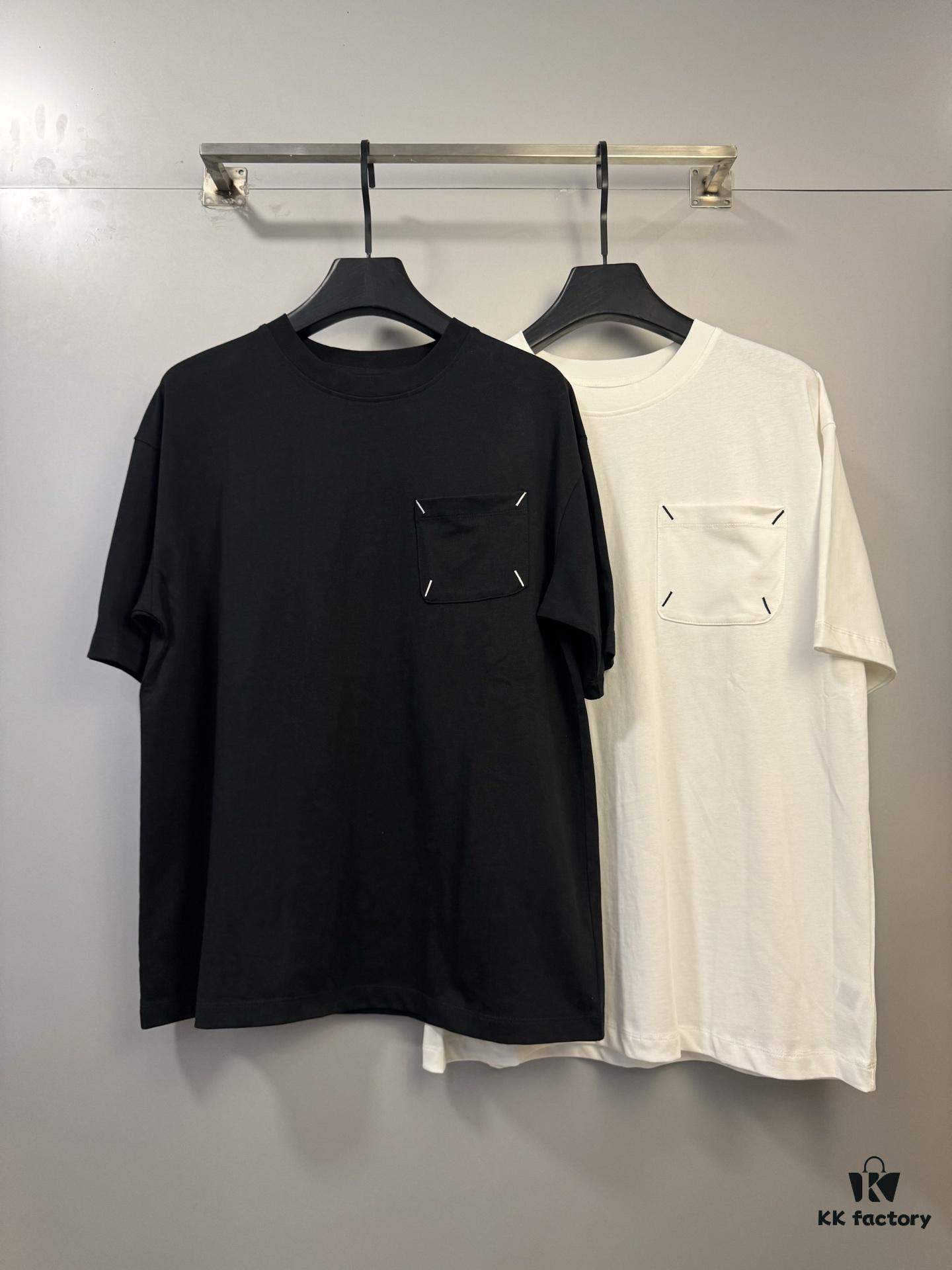 High-End Maison Margiela Embroidered Minimalist Pocket T-Shirt