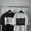 High-End Maison Margiela 2024 Embroidered Number Patch Calendar Short Sleeve T-Shirt