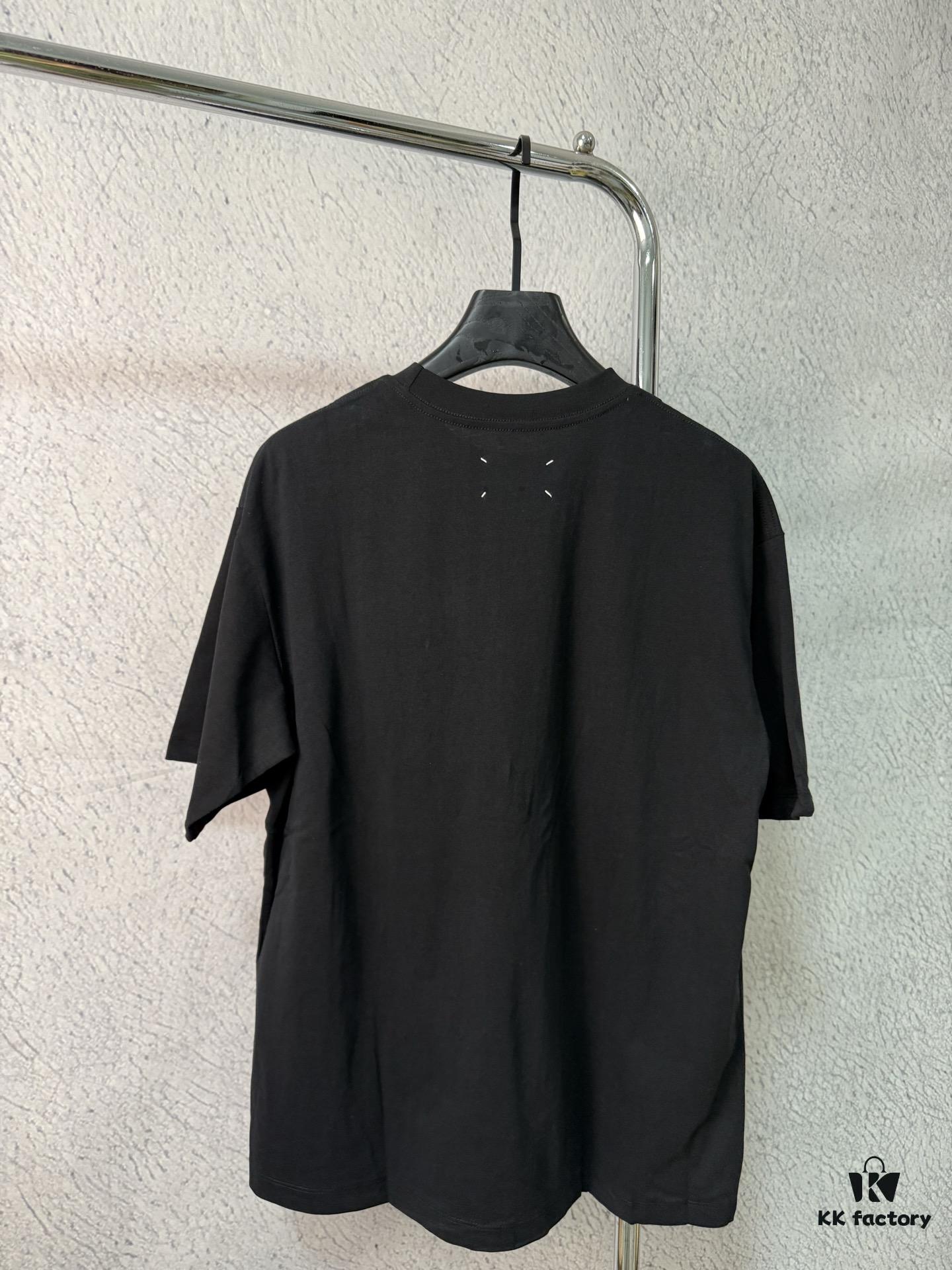 High-End Maison Margiela 2024 Embroidered Number Patch Calendar Short Sleeve T-Shirt