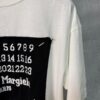 High-End Version Maison Margiela 2024 Appliquéd Number Calendar Embroidered Short Sleeve T-Shirt