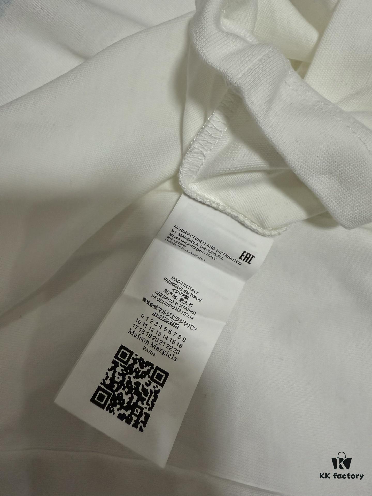 High-End Version Maison Margiela 2024 Appliquéd Number Calendar Embroidered Short Sleeve T-Shirt