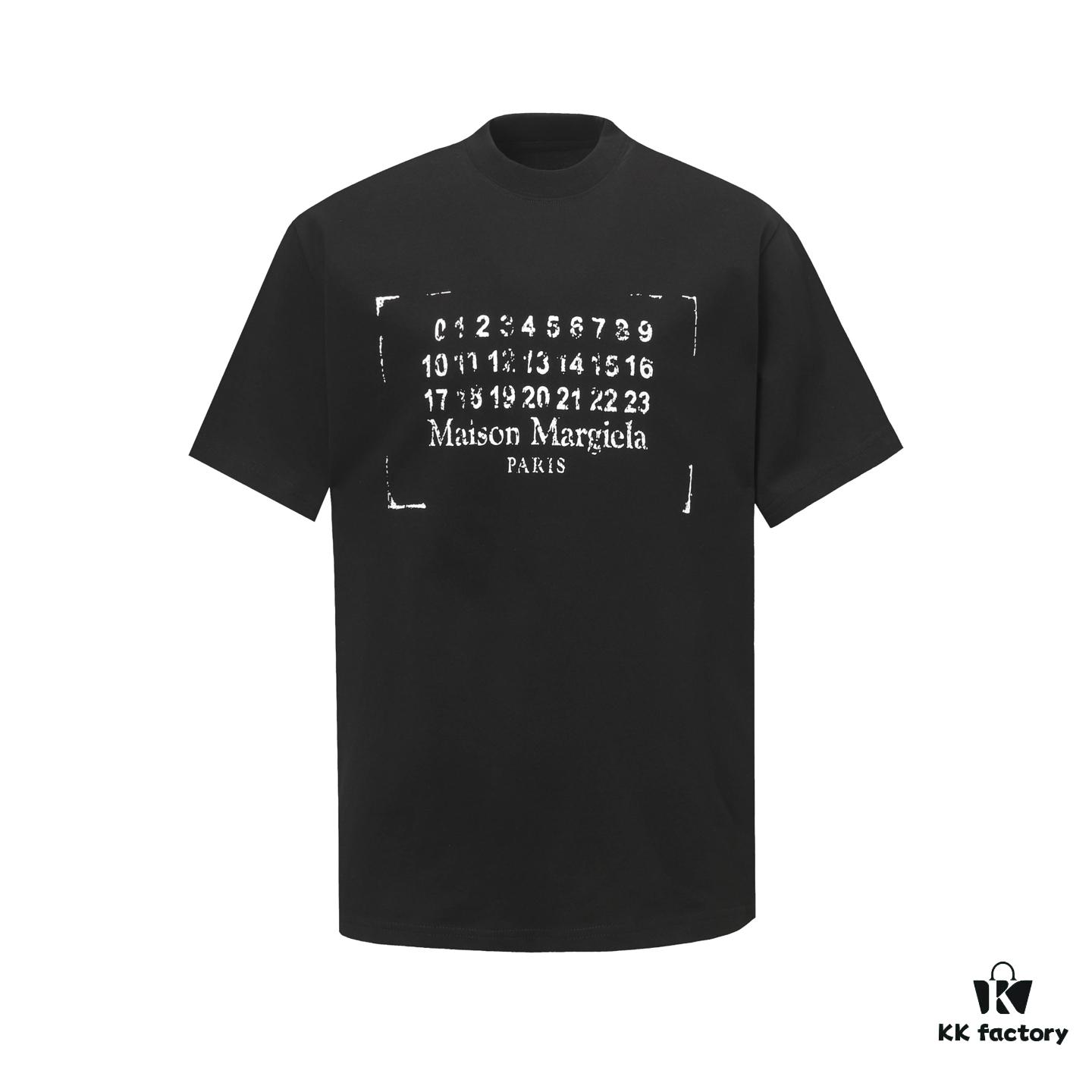 Maison Margiela SS25 Letter Print Logo T-Shirt Unisex Short Sleeve