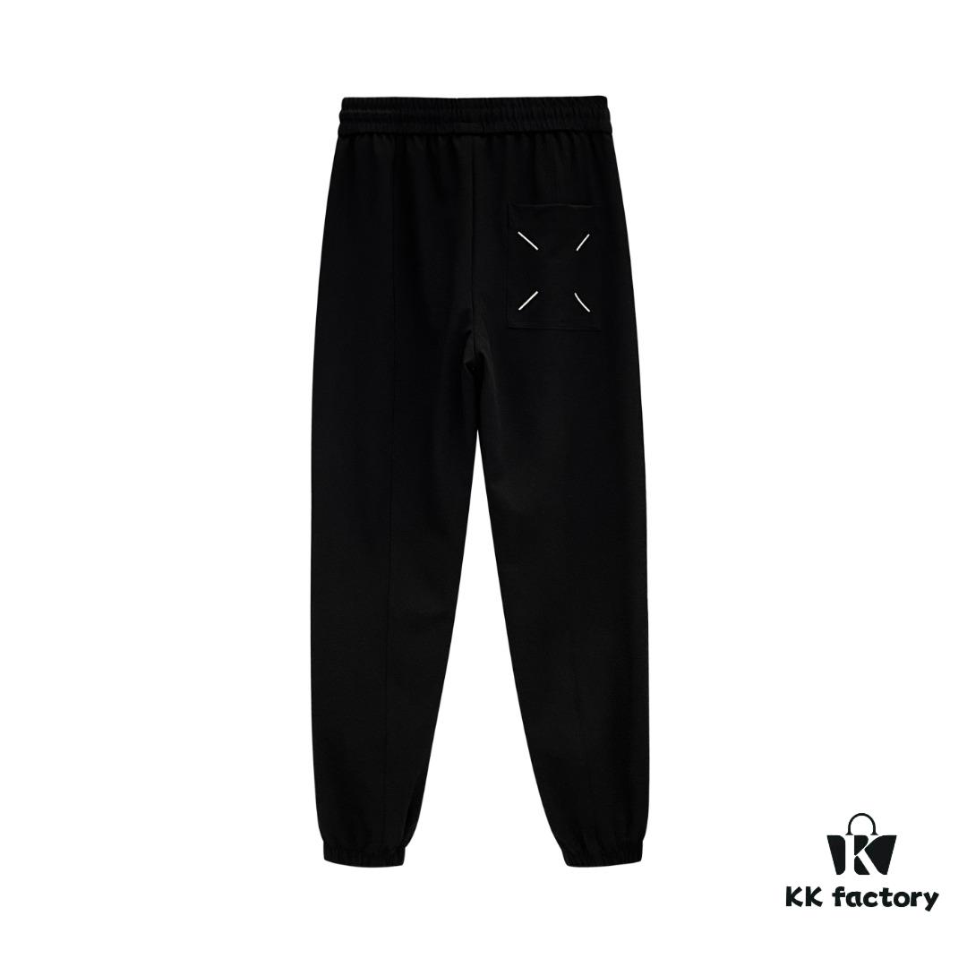 Maison Margiela 24FW Spring and Autumn New Classic Number Logo Pocket Four-Point Embroidered Cuffed Casual Pants Unisex