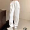 Maison Margiela 24FW Spring and Autumn New Classic Number Logo Pocket Four-Point Embroidered Cuffed Casual Pants Unisex