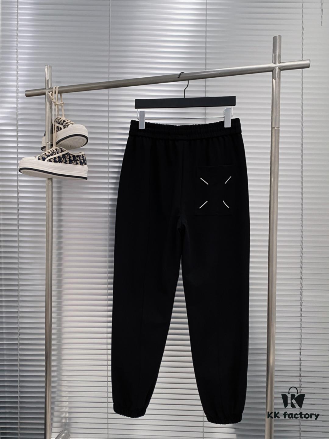 Maison Margiela 24FW Spring Autumn New Classic Number Logo Patch Pocket Four-Thread Embroidery Cuffed Casual Pants Unisex Couple Style, Simple and Low-Key